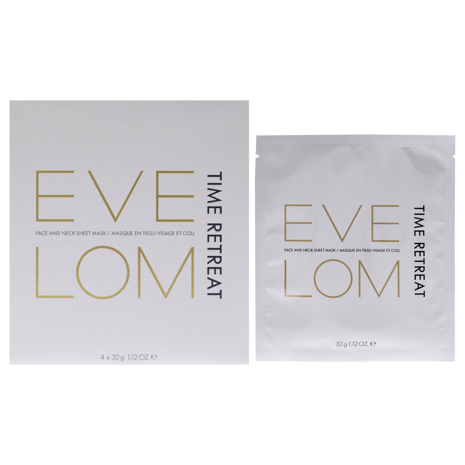 Time Retreat Face And Neck Sheet Mask by Eve Lom for Unisex - 4 Pc Mask