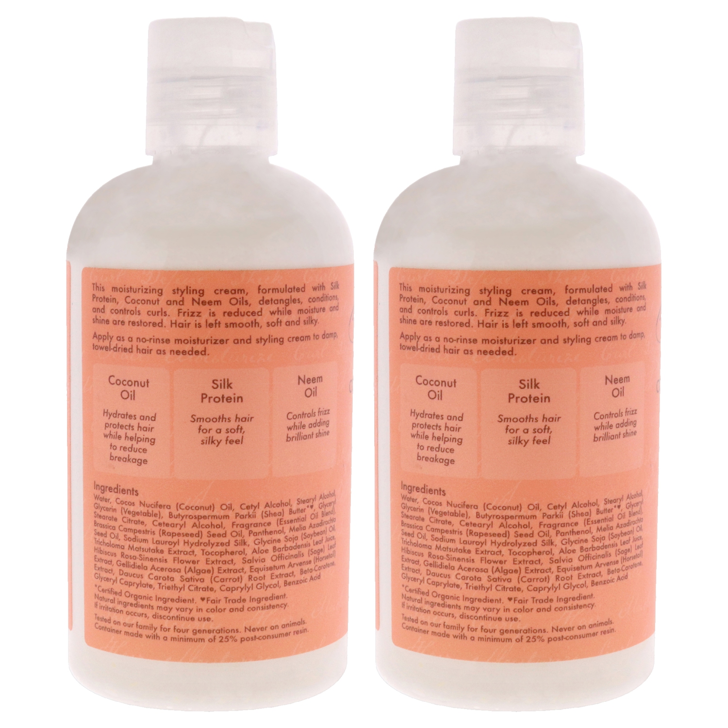 Coconut & Hibiscus Curl & Style Milk - Pack of 2 by Shea Moisture for Unisex - 8 oz Cream