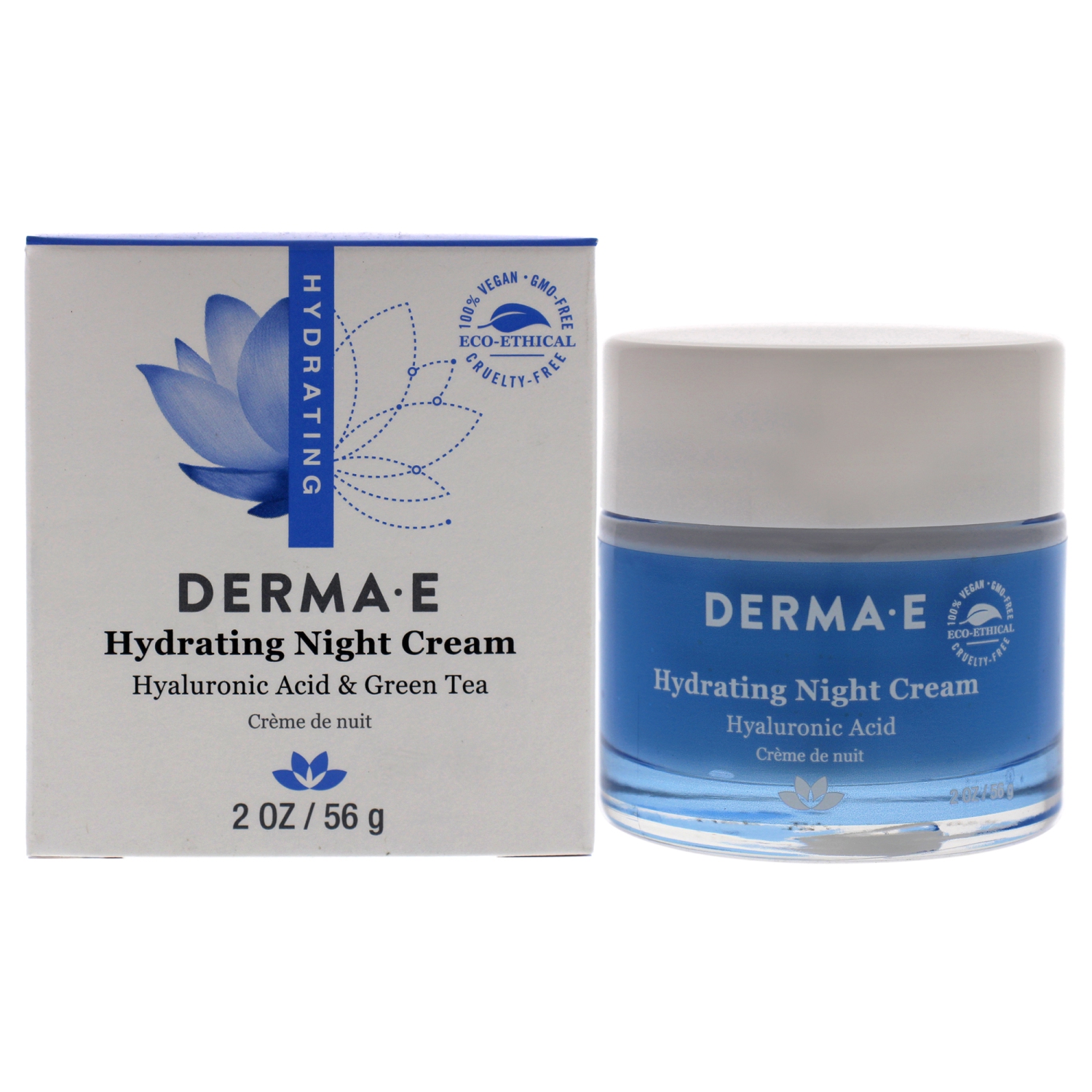 Hydrating Night Cream by Derma-E for Unisex - 2 oz Cream