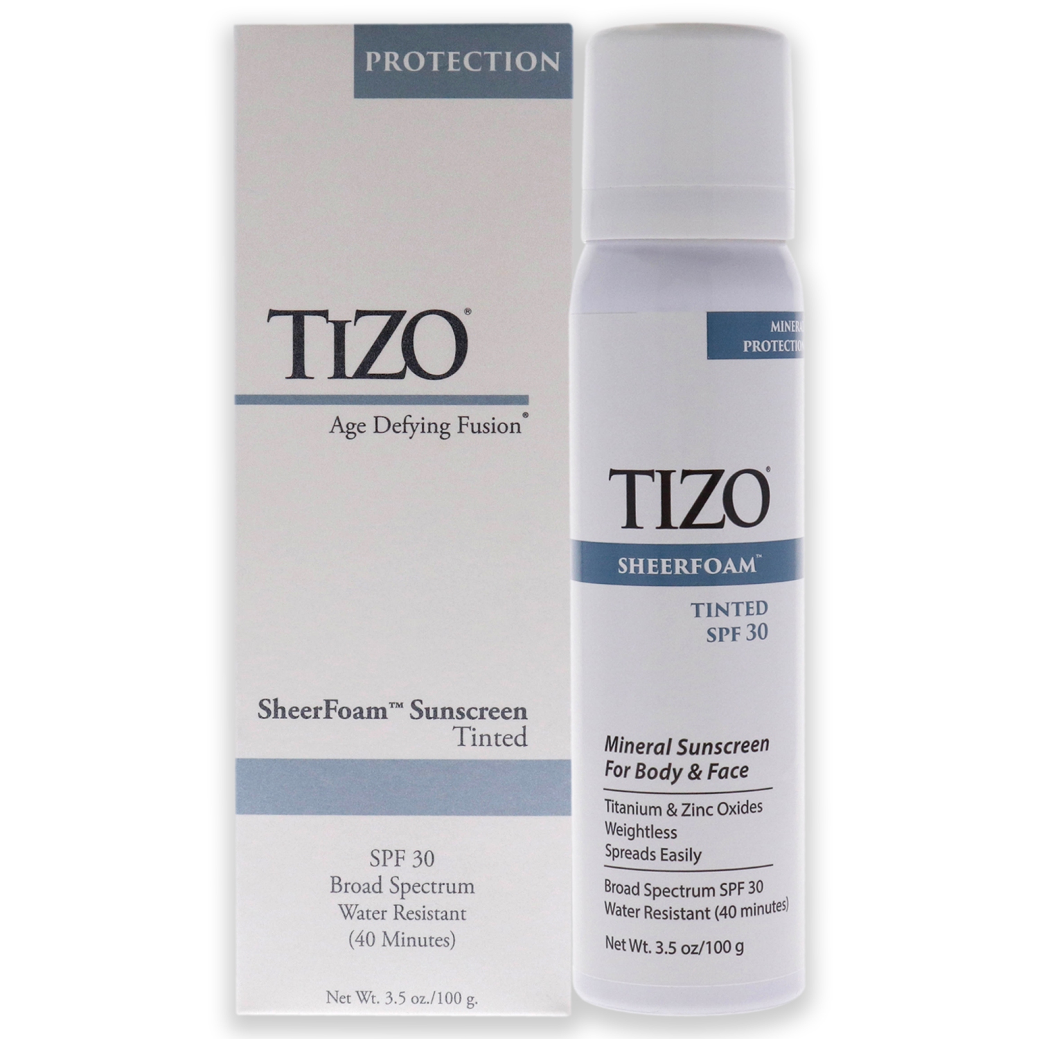 Corps Et Visage Sheerfoam Tinted SPF 31 par Tizo pour unisexe - Écran solaire de 3,5 oz