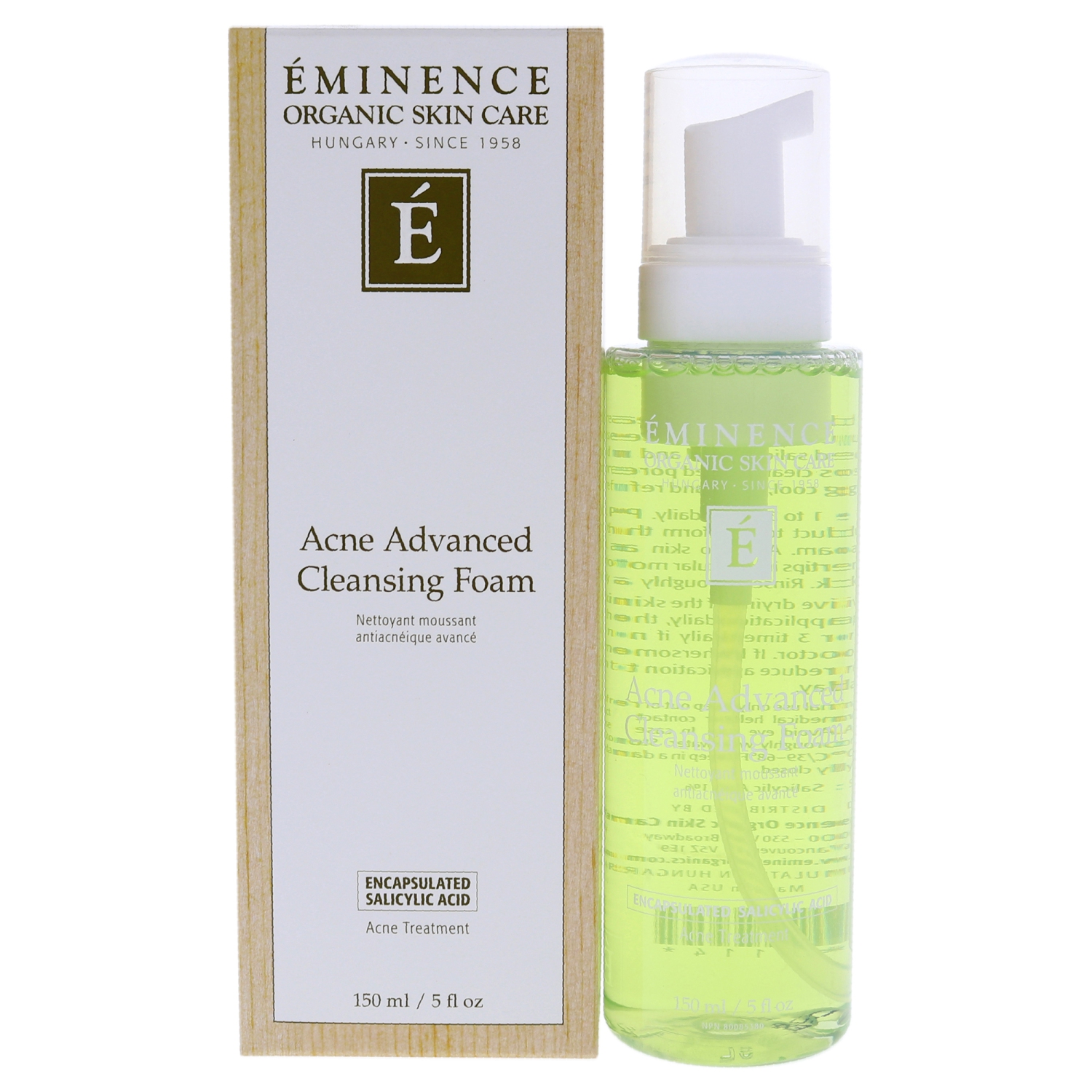 Mousse Nettoyante Acne Advanced par Eminence pour Unisexe - 5 oz de Nettoyant