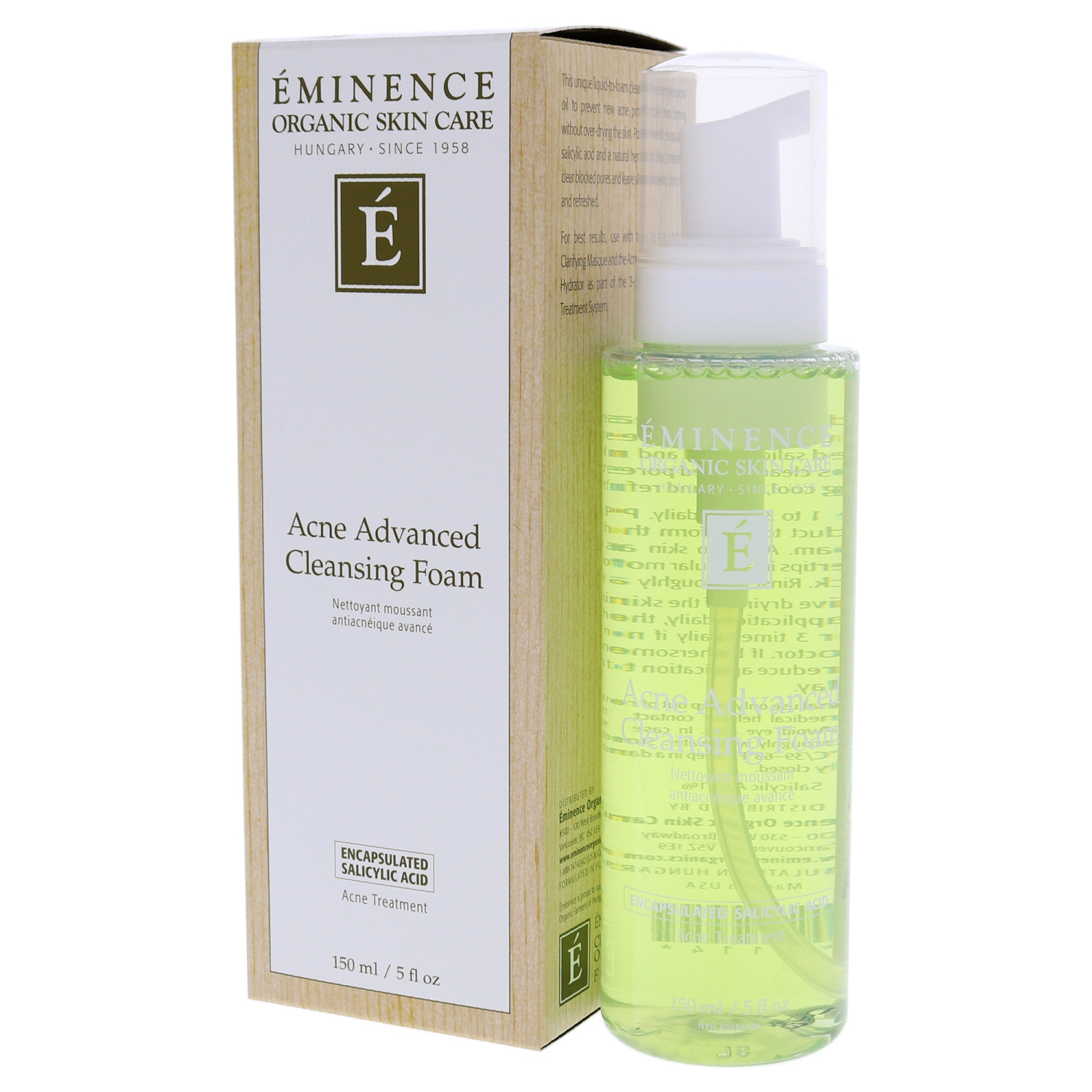 Mousse Nettoyante Acne Advanced par Eminence pour Unisexe - 5 oz de Nettoyant