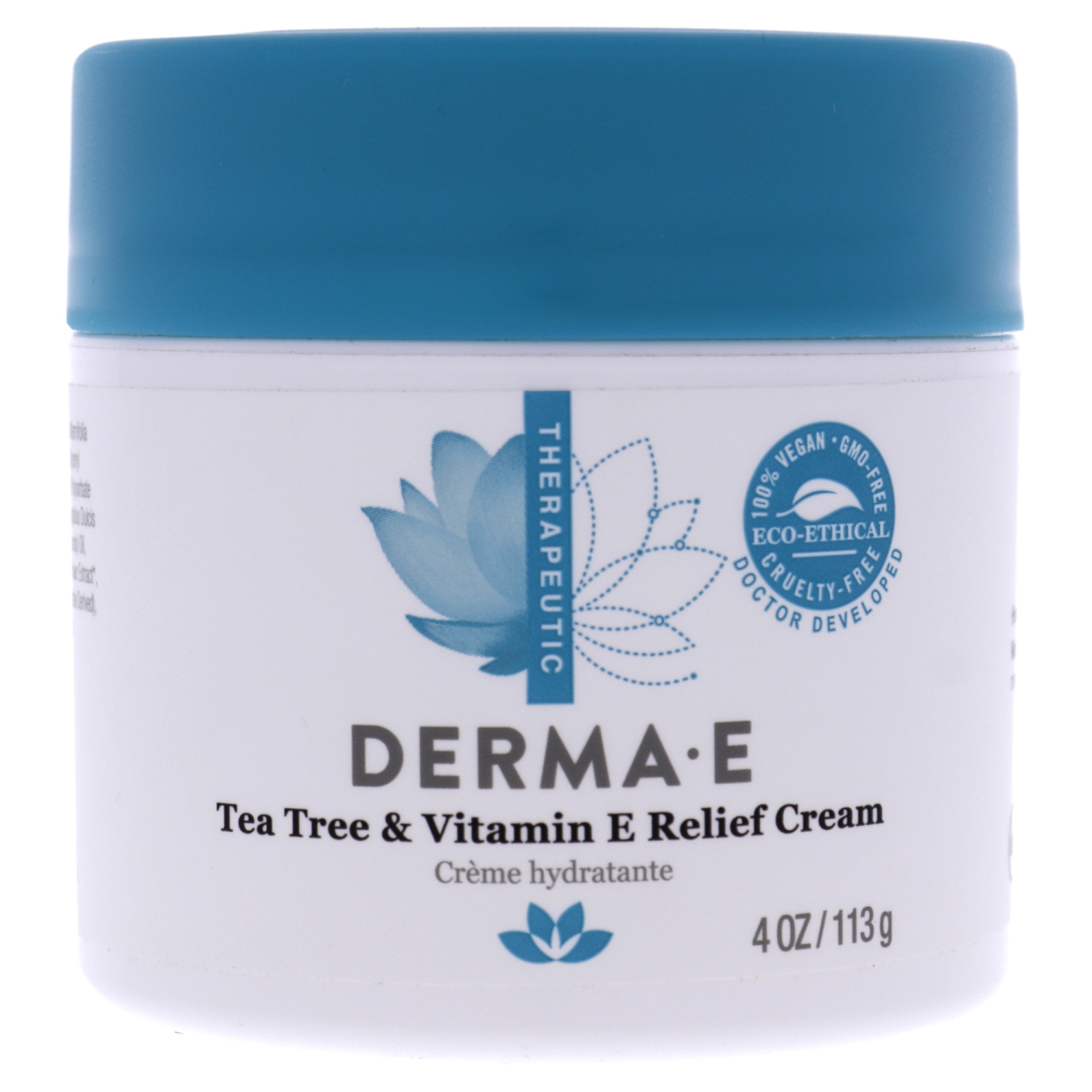 Tea Tree And Vitamin E Relief Cream by Derma-E for Unisex - 4 oz Cream