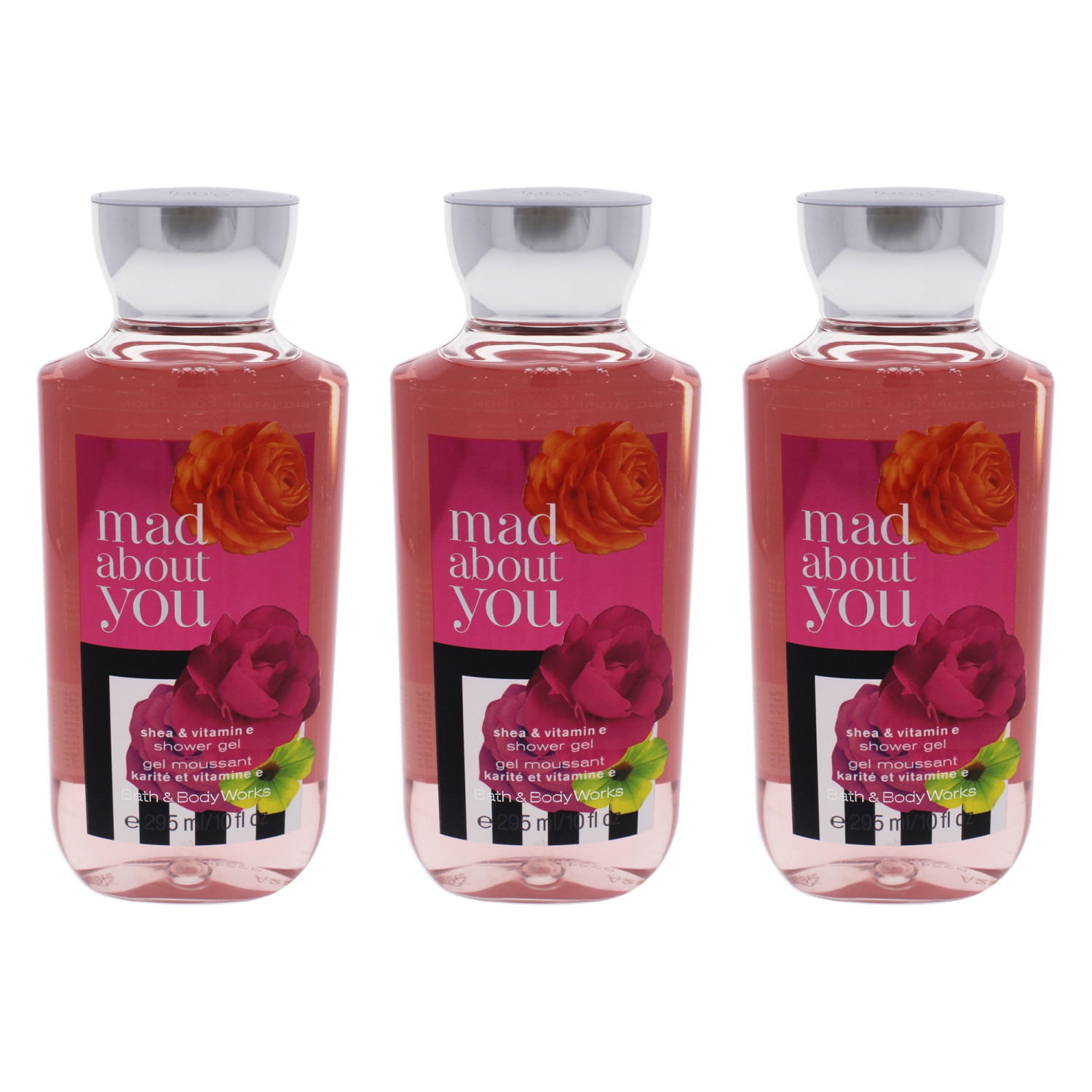 Mad About You by Bath and Body Works for Women - 10 oz Shower Gel - Pack of 3