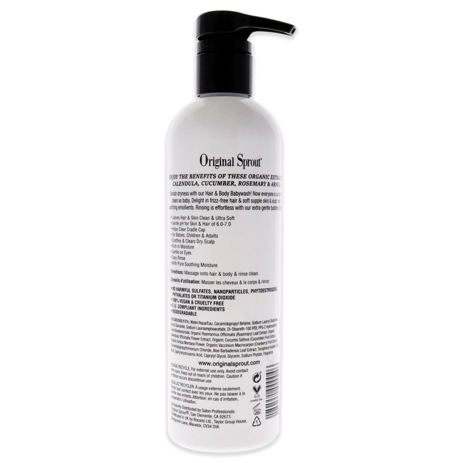 Hair and Body Baby Wash by Original Sprout for Kids - 12 oz Hair and Body Wash