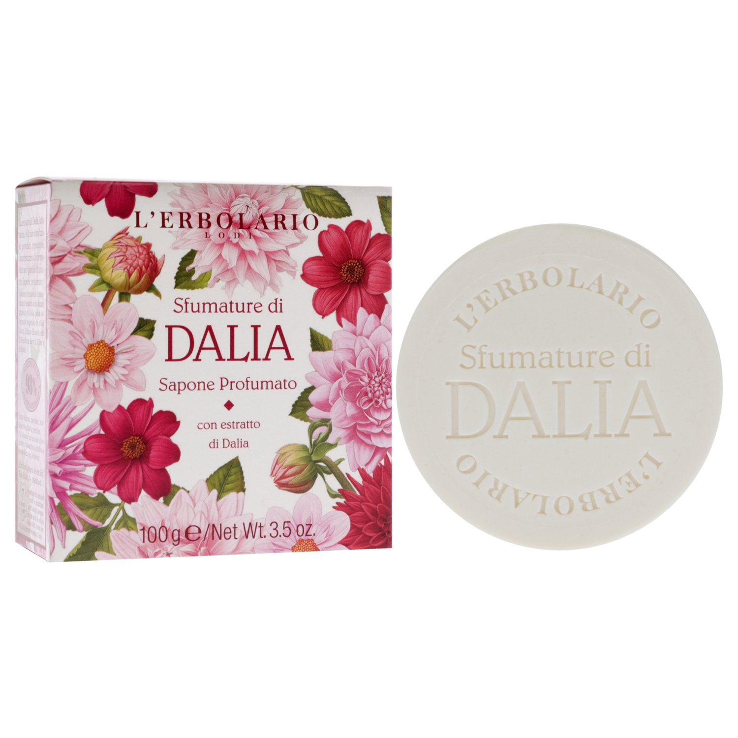 Shades of Dahlia Perfumed Soap by LErbolario for Unisex - 3.5 oz Soap