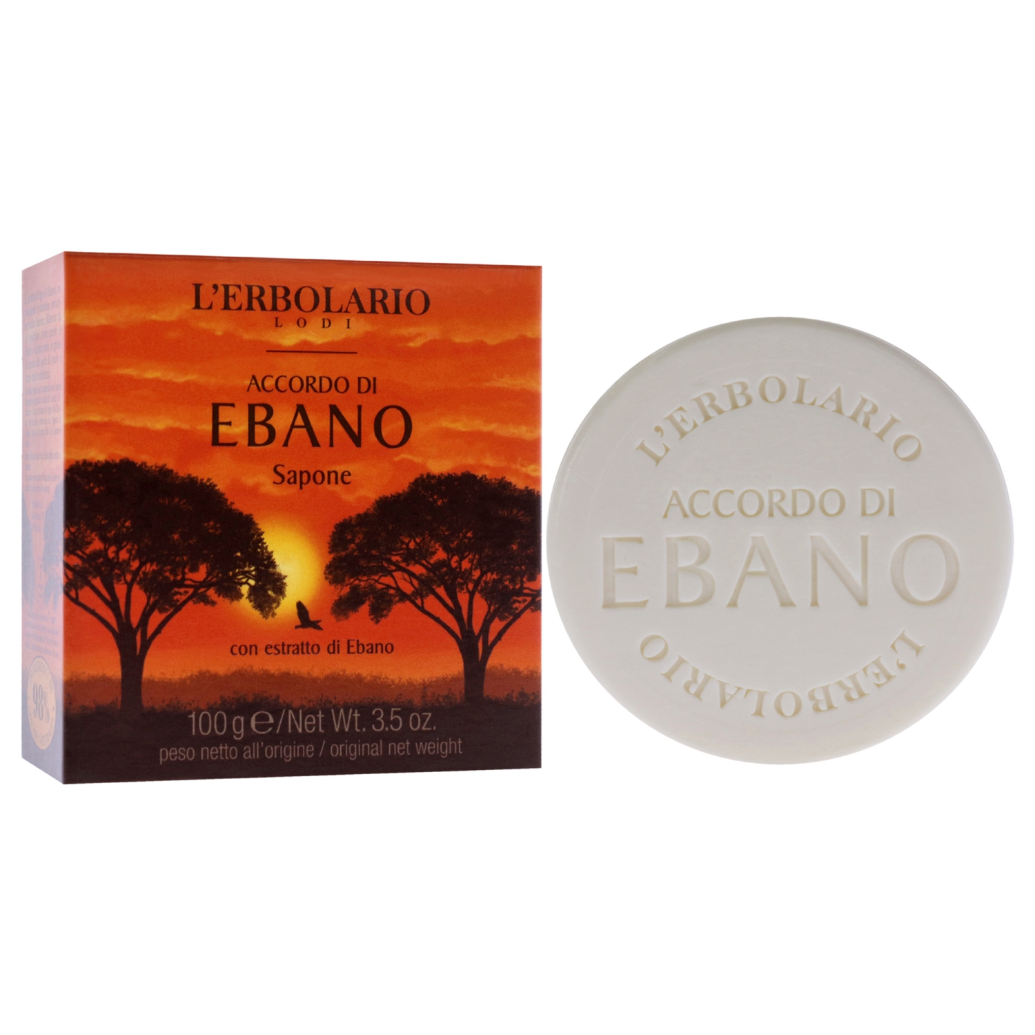 Notes of Ebony Soap by LErbolario for Unisex - 3.5 oz Soap