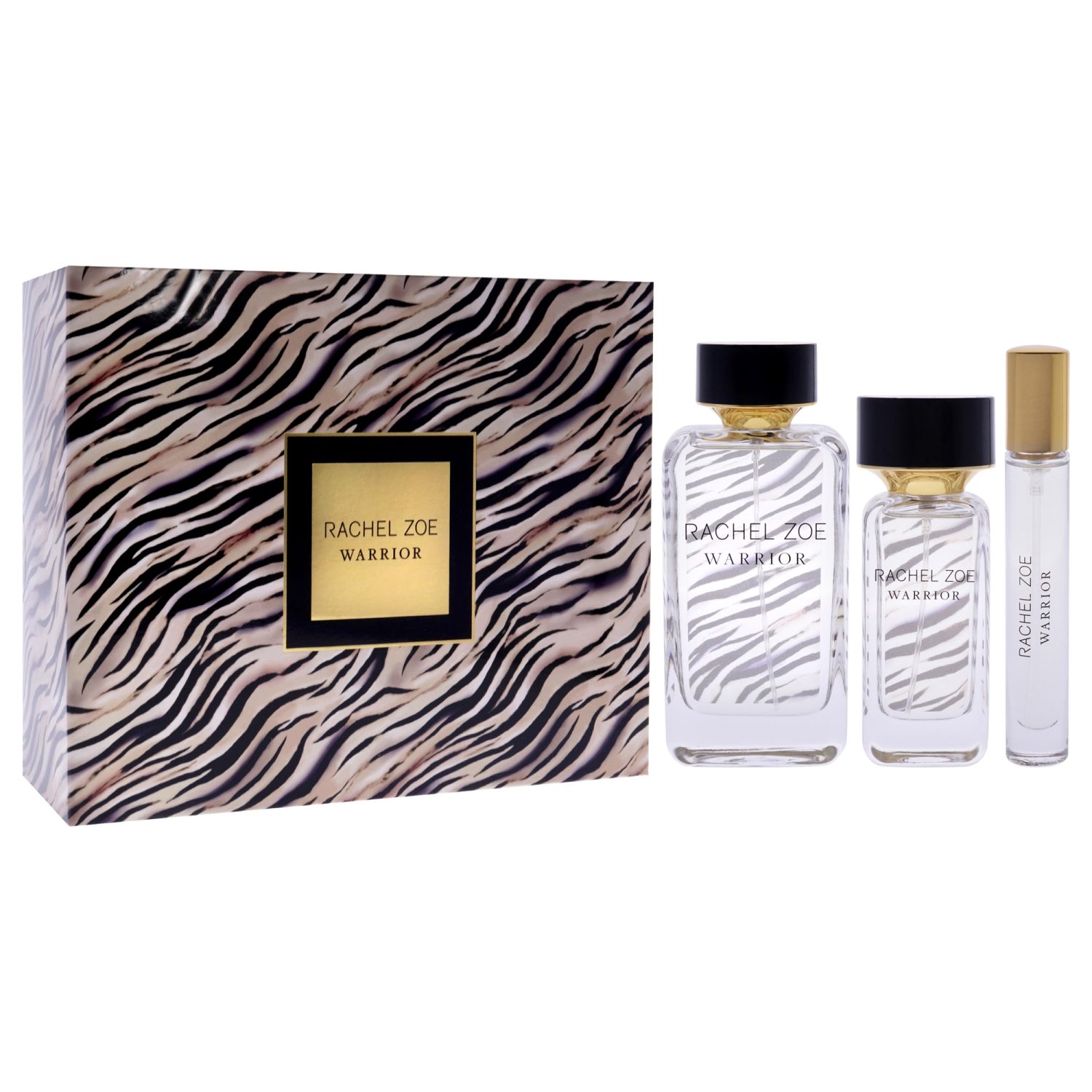 Warrior by Rachel Zoe for Women - 3 Pc Gift Set 3.4oz EDP Spray, 1oz EDP Spray, 0.34oz EDP Spray