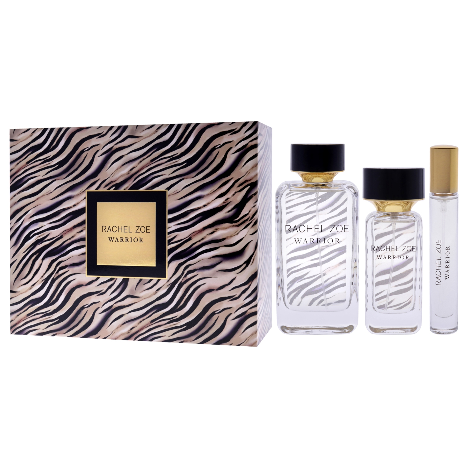 Warrior by Rachel Zoe for Women - 3 Pc Gift Set 3.4oz EDP Spray, 1oz EDP Spray, 0.34oz EDP Spray
