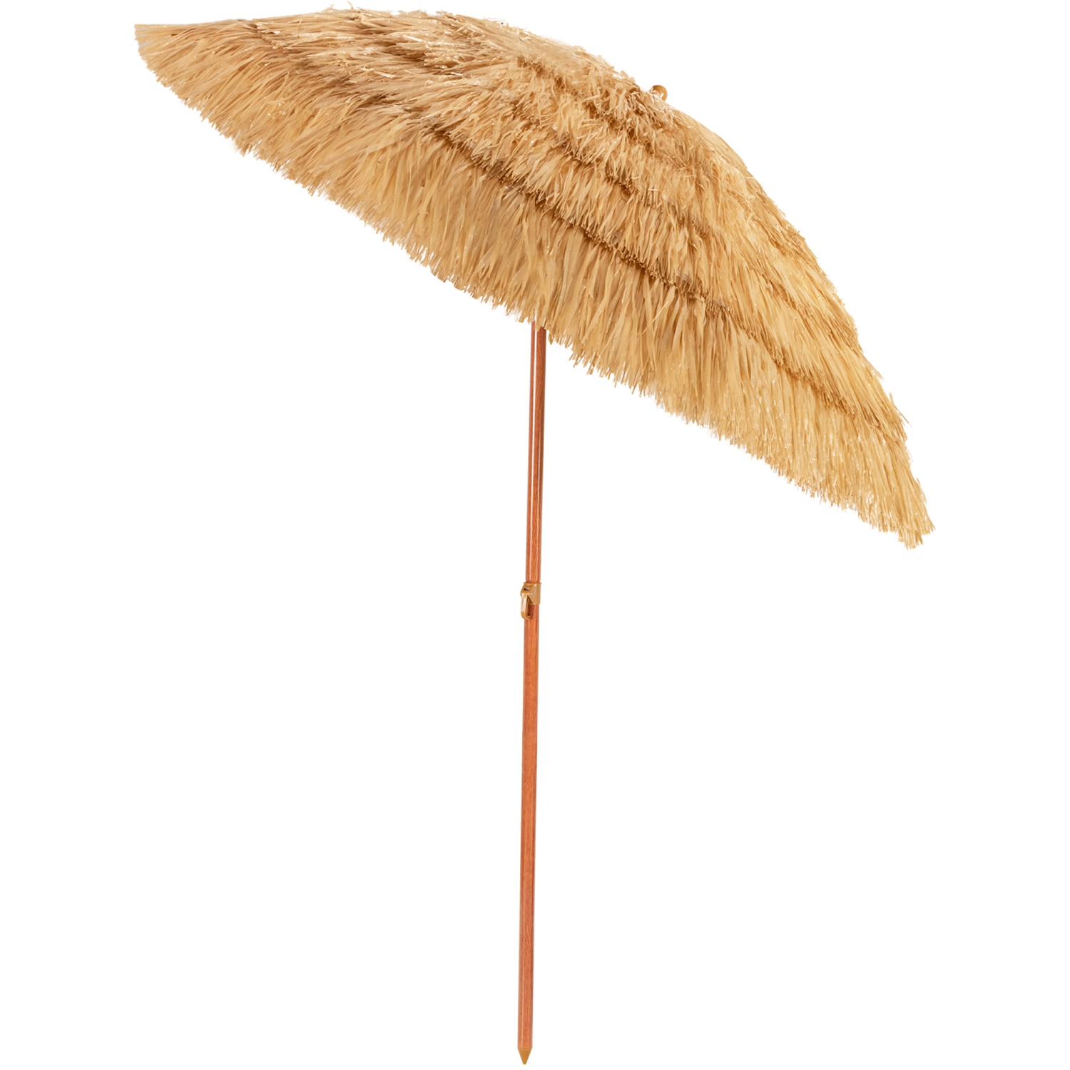 Parasol de plage en paille Gymax