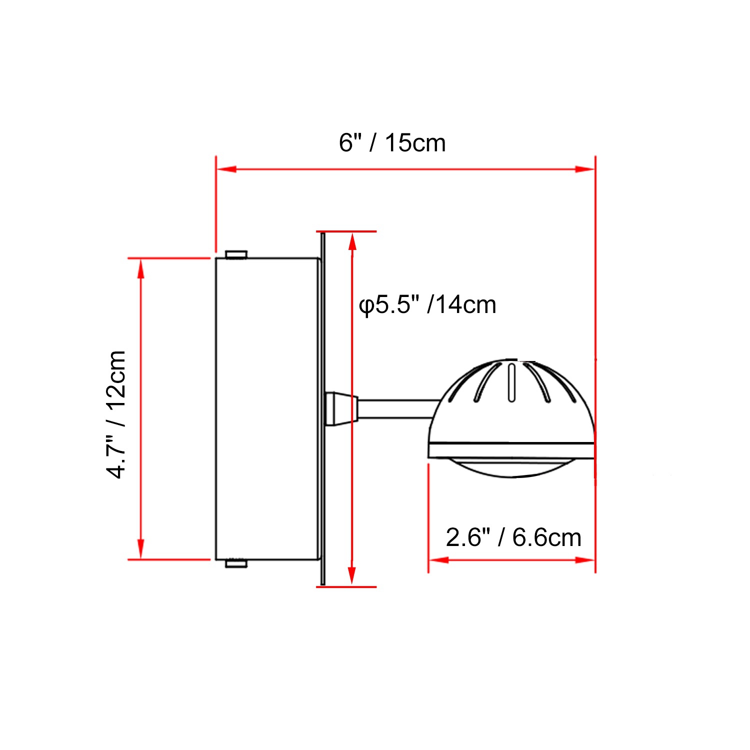 Applique murale ajustable Tubicen, lampe murale à DEL intégrée à intensité réglable de 8 W, applique murale d'intérieur moderne réglable Angel,