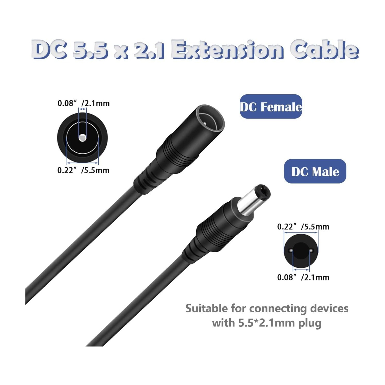 ISTAR DC Power Extension Cable 5 Meters, For Electronics Appliances & Cameras