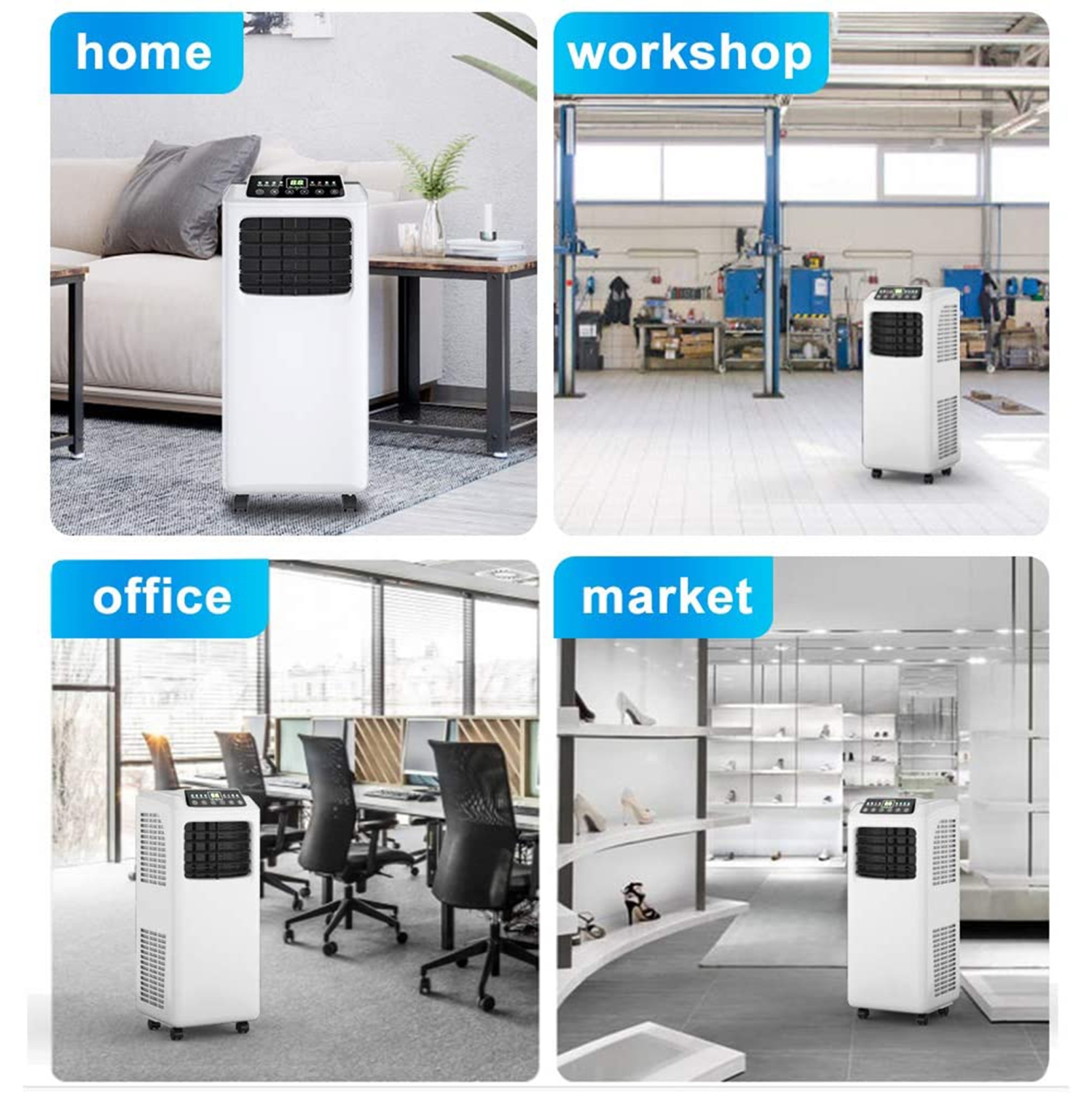 Gymax 3-in 1 Portable Air Conditioner Cooler Fan Dehumidifier 8000BTU w/ Wheels