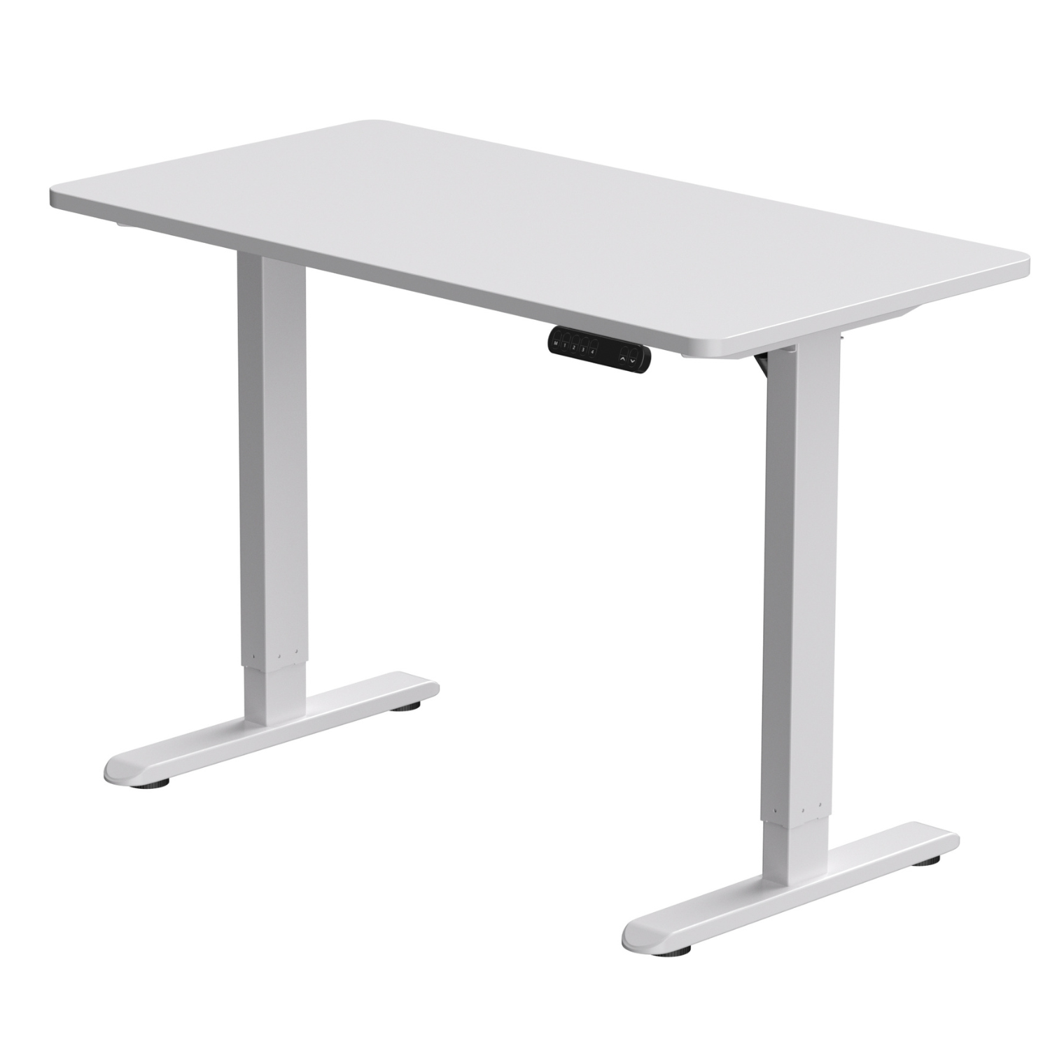 AnthroDesk Poste de travail de bureau debout programmable à hauteur réglable Sit to Stand avec dessus de table, 120 x 60 cm [47,2 x 23,6 pouces]