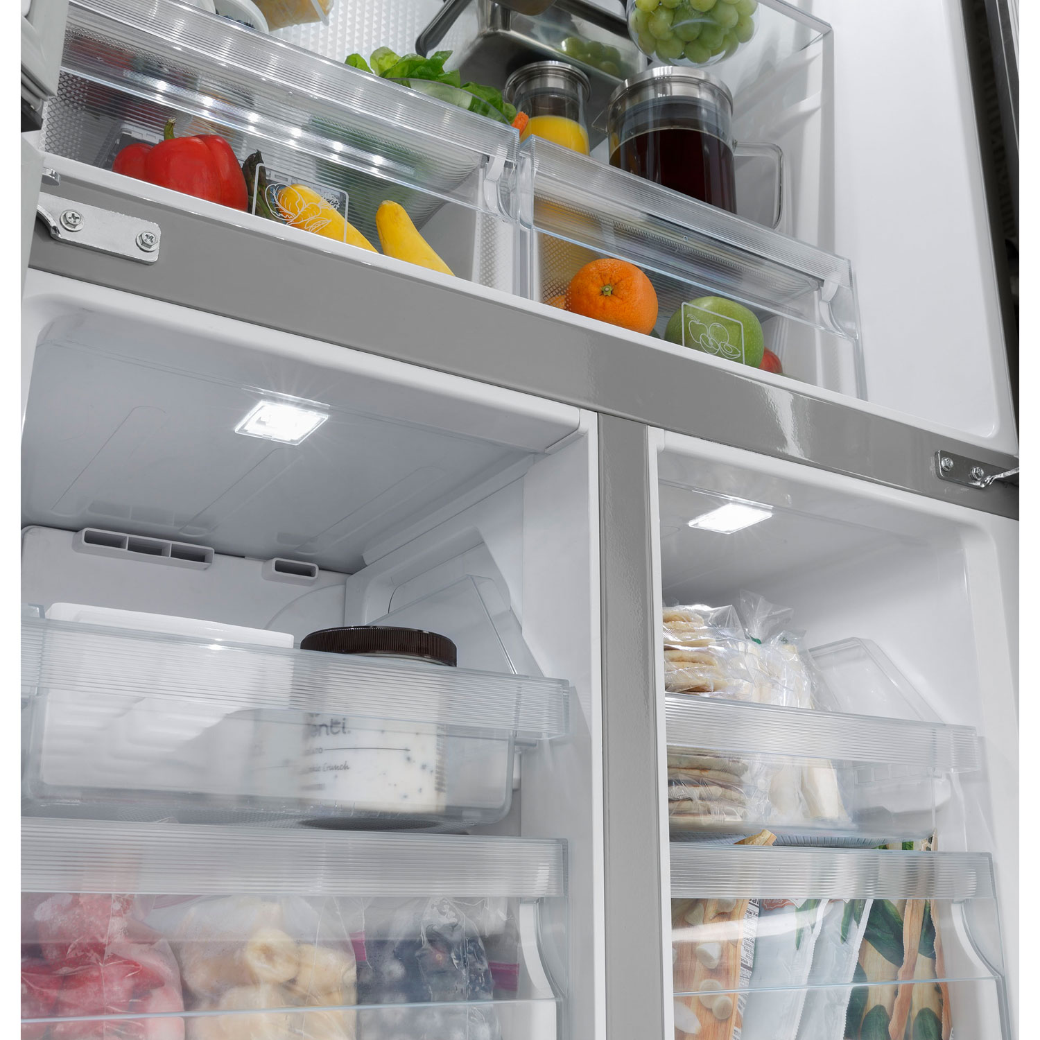 Réfrigérateur à 4 portes 16,4 pi³ 33 po de Haier - Acier inoxydable