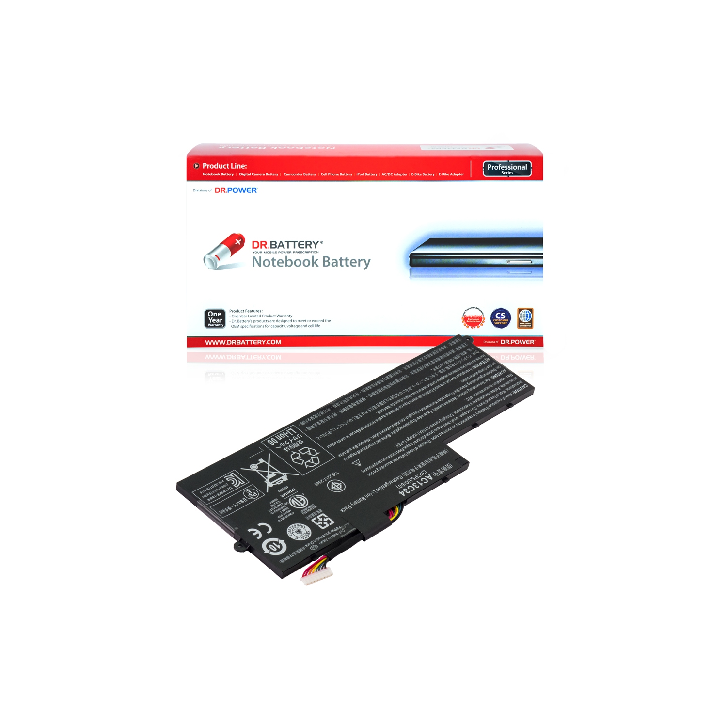 DR. BATTERY - Replacement for Acer Aspire V5-122P-0863 / V5-122P-0864 / V5-122P-0869 / V5-122P-0880 / AC13C34 / KT.00303.005