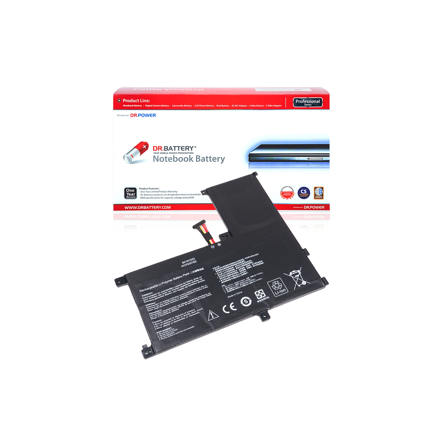 DR. BATTERY - Replacement for Asus ZenBook Flip UX560UA / UX560UA-FZ014T / UX560UA-FZ015T / B41N1532 / 0B200-02010100 / 4ICP5