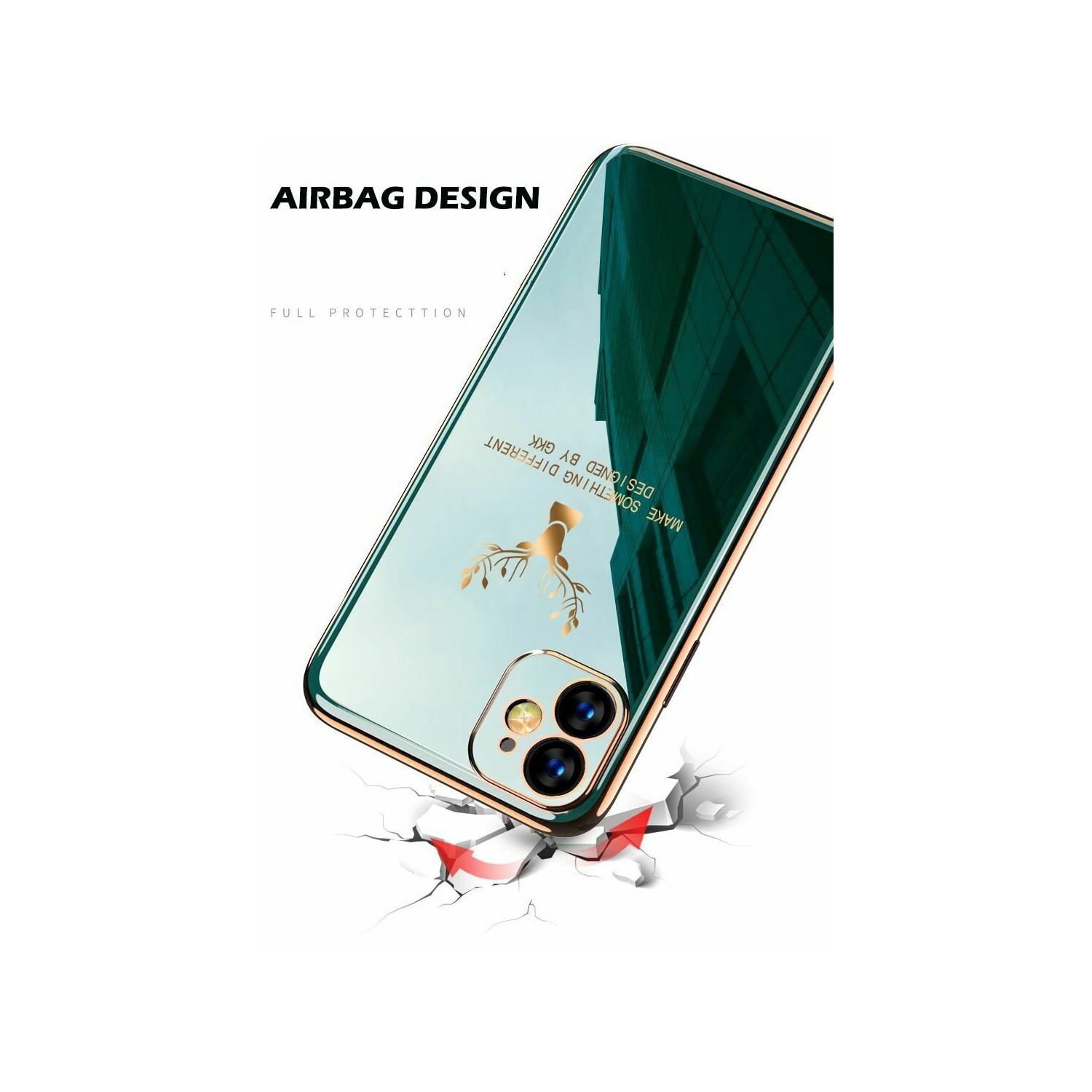 Plating Deer Case Camera Protect Phone Skin Case Cover For iPhone 12 Pro Max