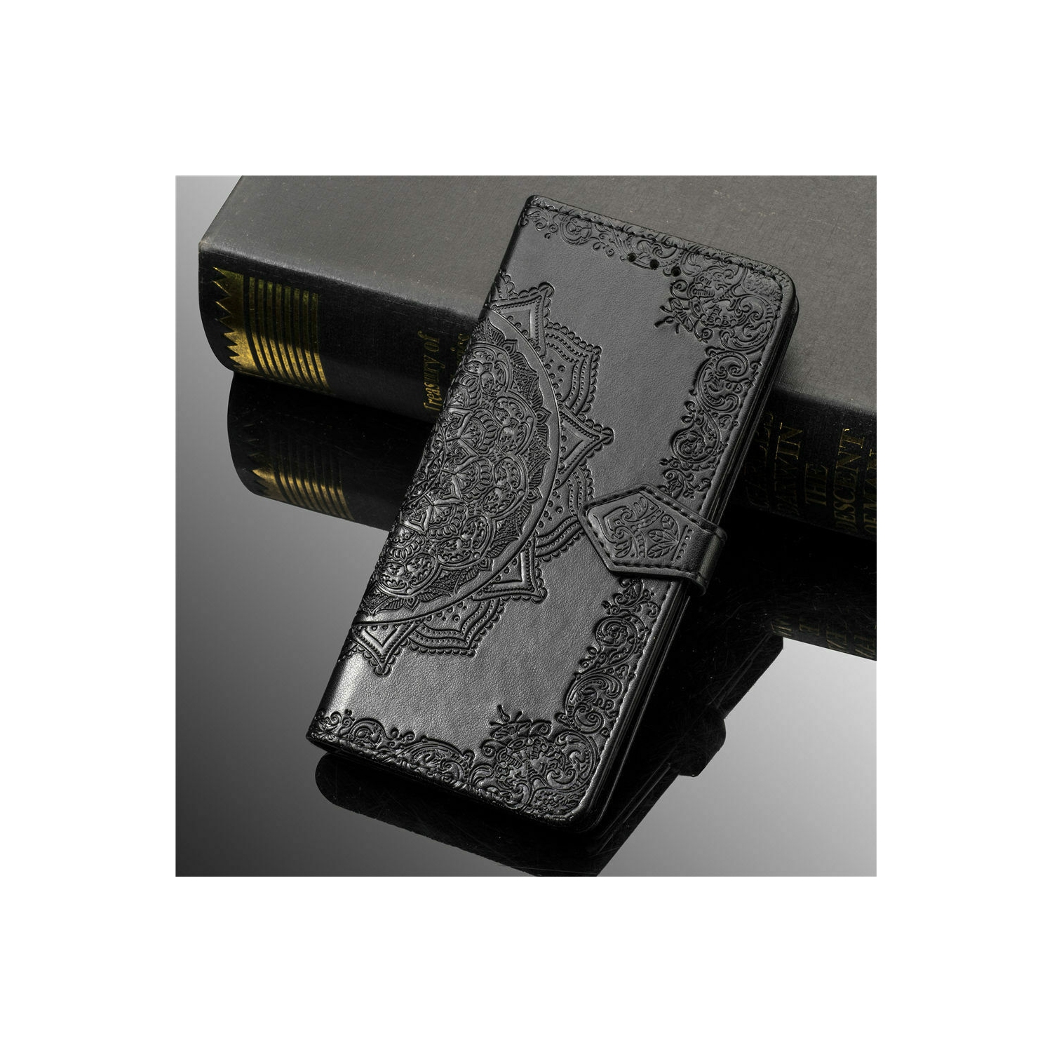 Luxury Embossed Mandala Floral Pattern Premium PU Leather Flip Wallet Case SKYXD Luxury 3D for Samsung Galaxy S21 Plus