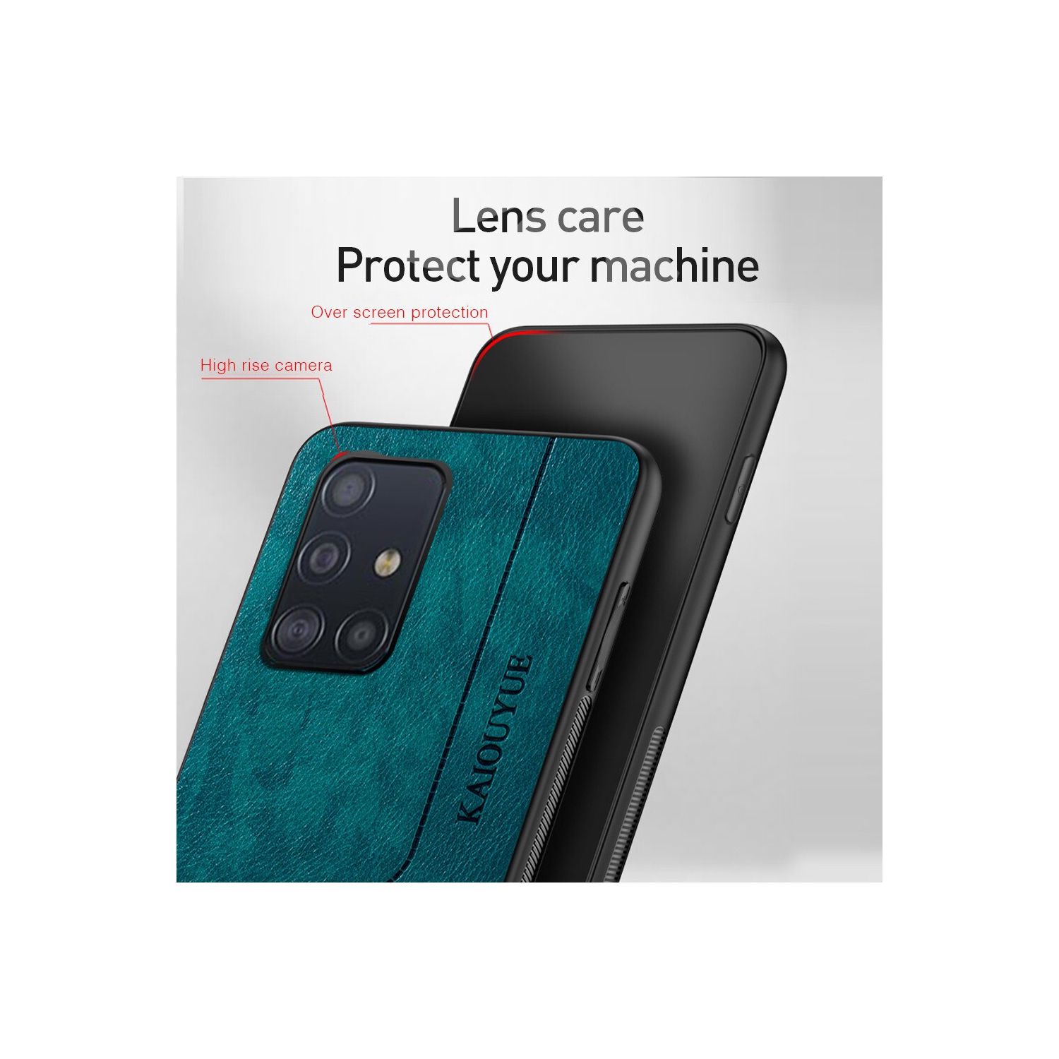 Fashion Leather Texture Shockproof Case Ultra Light Back Cover for Samsung Galaxy A71