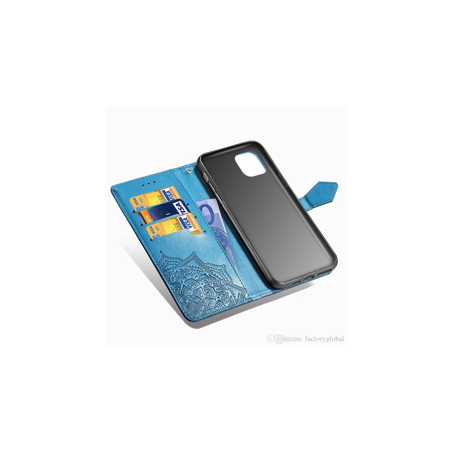 Luxury Embossed Mandala Floral Pattern Premium PU Leather Flip Wallet Case SKYXD Luxury 3D for Samsung Galaxy S21 Plus