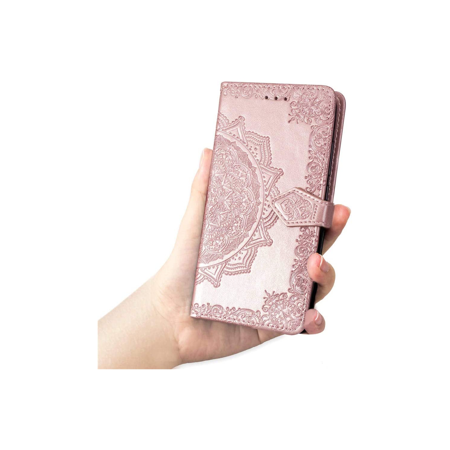Luxury Embossed Mandala Floral Pattern Premium PU Leather Flip Wallet Case SKYXD Luxury 3D for Samsung Galaxy S21 Plus