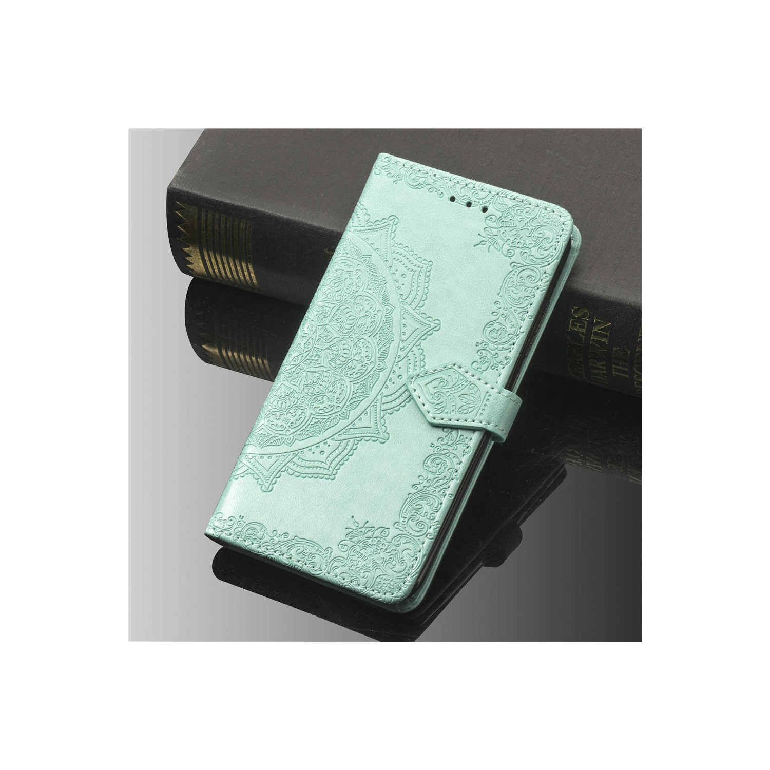 Luxury Embossed Mandala Floral Pattern Premium PU Leather Flip Wallet Case SKYXD Luxury 3D for Samsung Galaxy S21 Plus