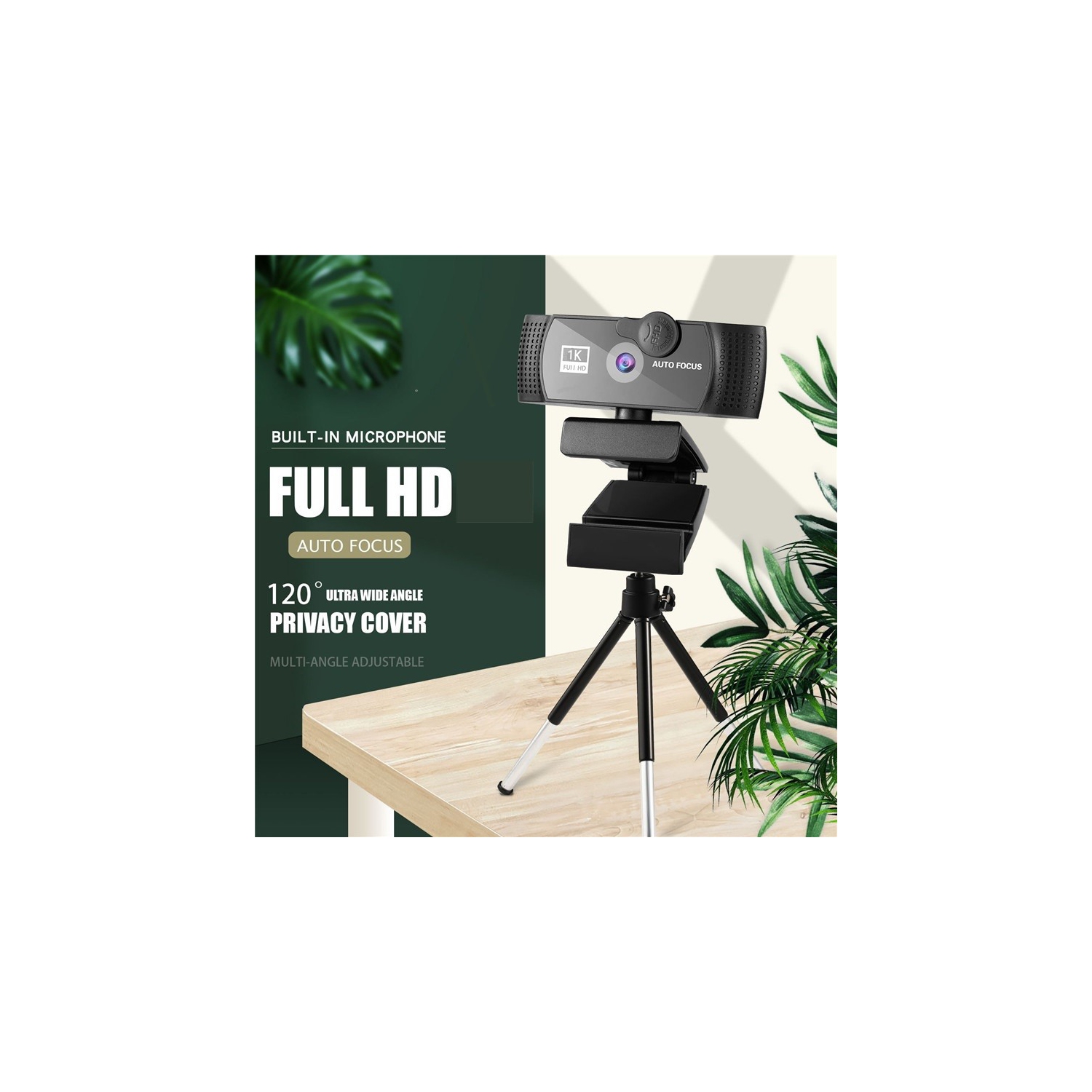 1080P 1K Full HD Webcam with Stand For PC Computer Laptop USB Web Cam With Microphone Autofocus for video Conferences