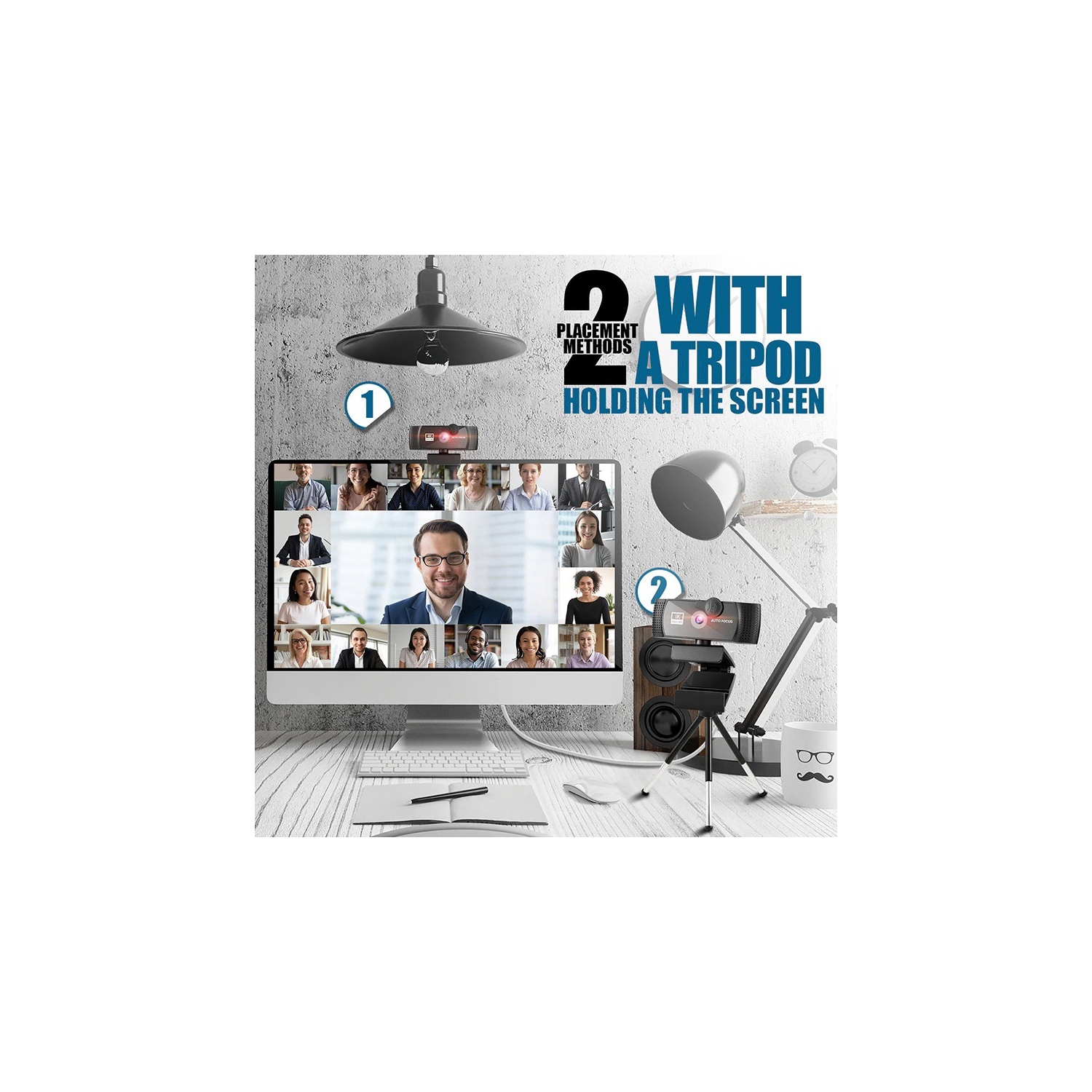 1080P 1K Full HD Webcam with Stand For PC Computer Laptop USB Web Cam With Microphone Autofocus for video Conferences