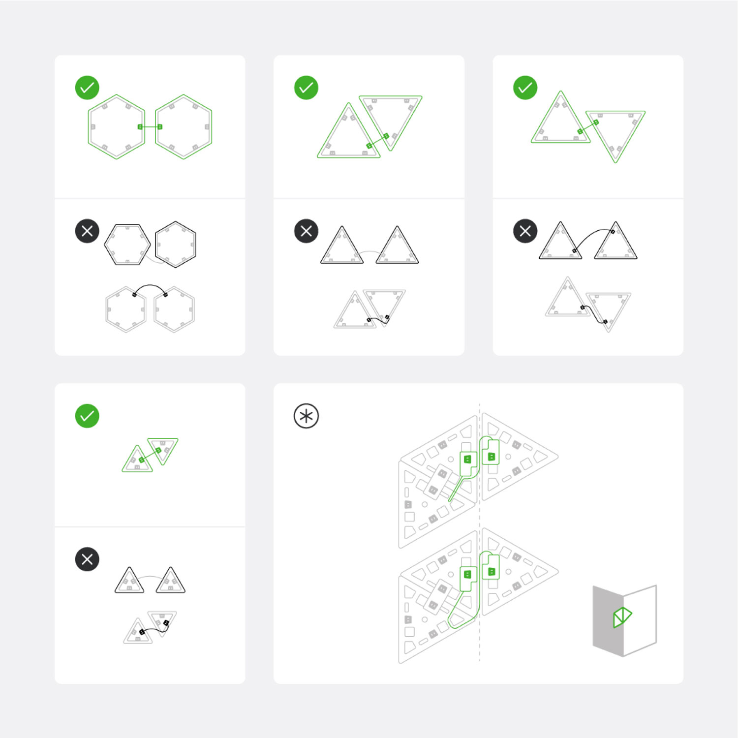 Connecteurs de formes et d'éléments flexibles de Nanoleaf - Paquet de 3