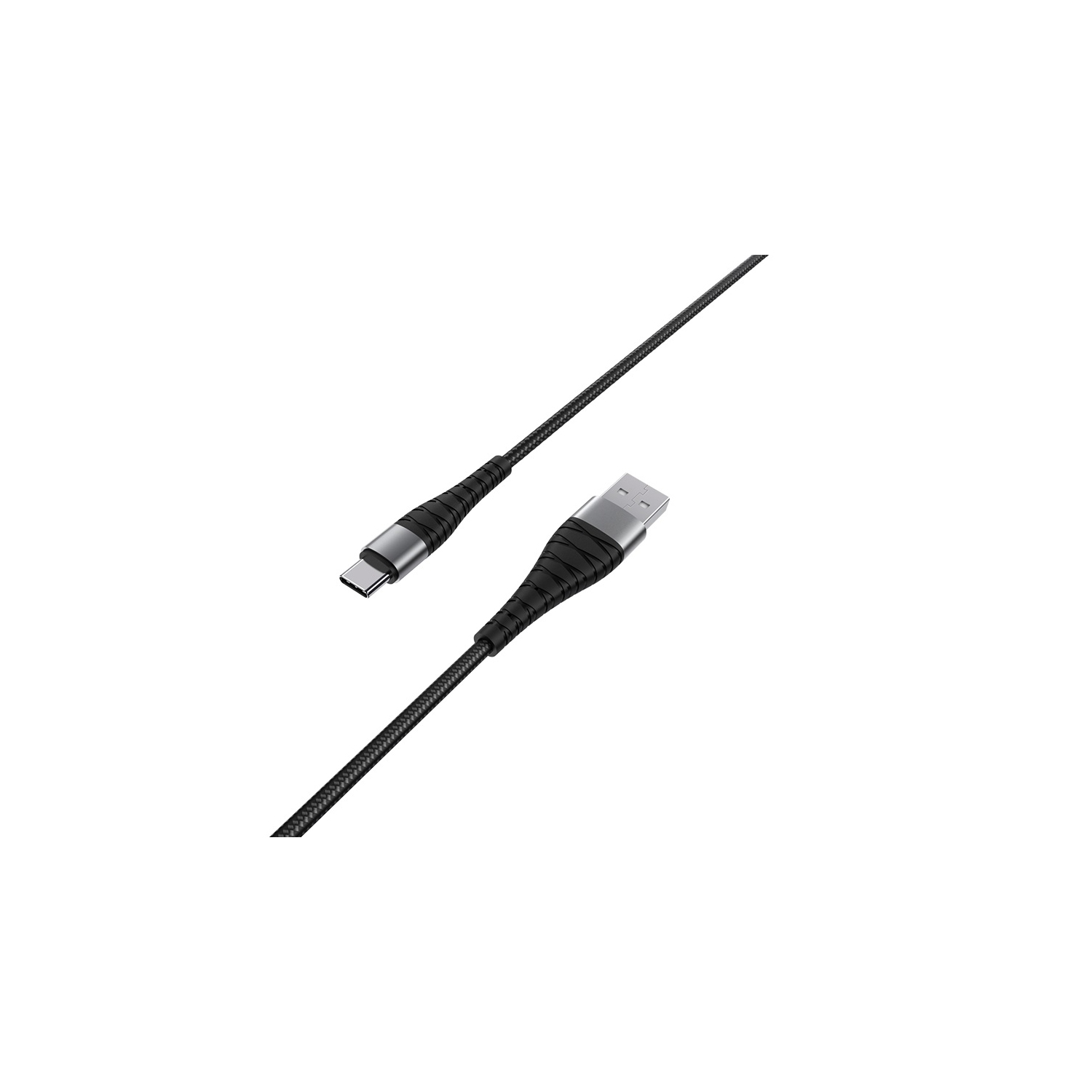 【3 Pks】 1M/3.3Ft Heavy Duty Nylon Braid USB Type C Fast Charging Data Cable Cord for Samsung Google LG Motorola Phones, Black