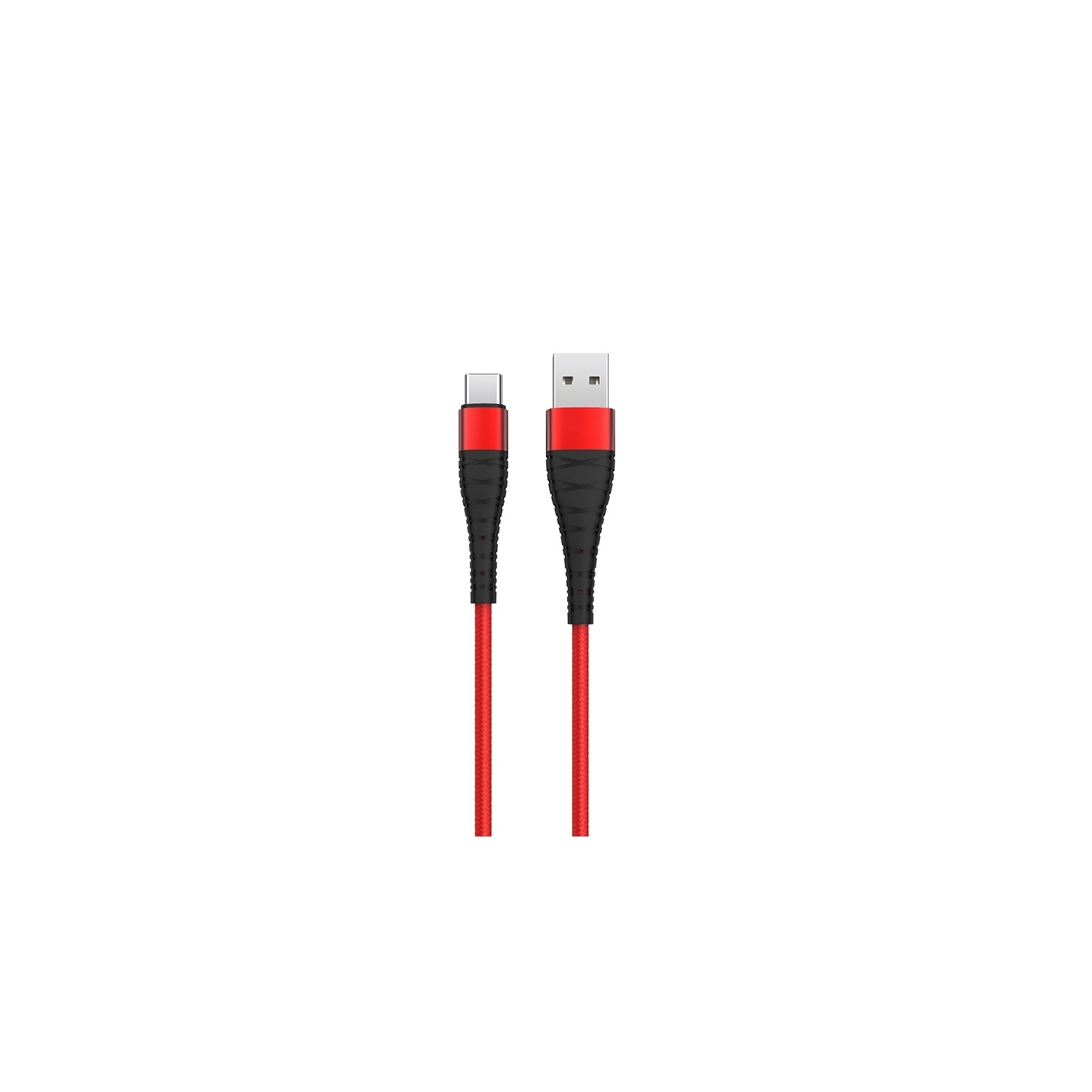【1.0M/3.3Ft】 Heavy Duty Nylon Braid USB Type C Fast Charging Data Cable Cord for Samsung Google LG Motorola Phones, Red