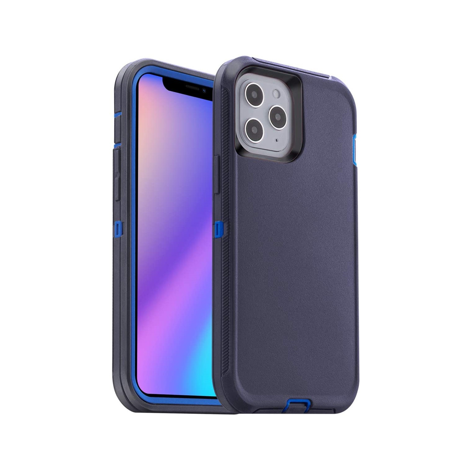 【CSmart】 Anti-Drop Triple 3 Layers Shockproof Heavy Duty Defender Hard Case for iPhone 11 Pro, Navy