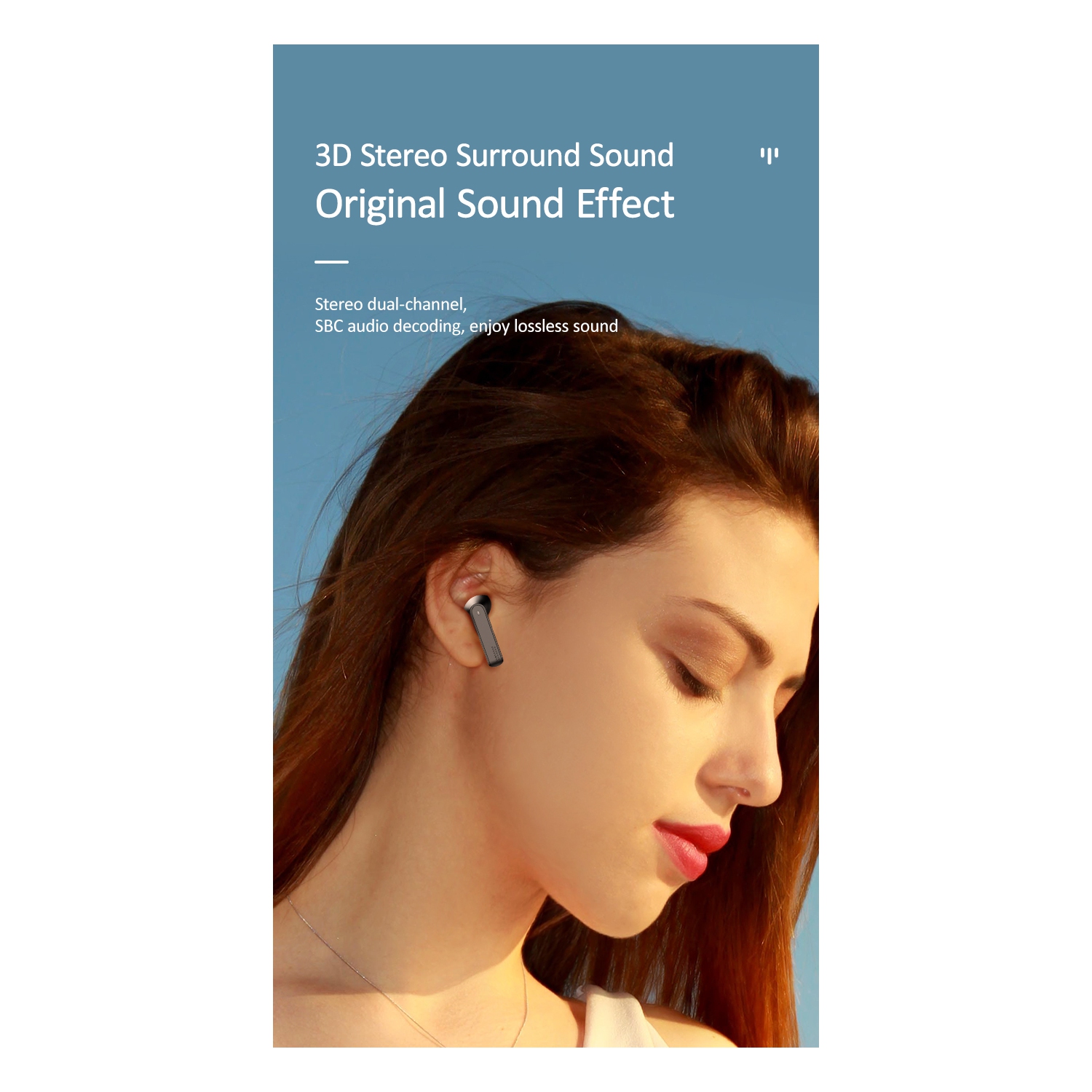 Véritables écouteurs sans fil Bluetooth 5.0 compatibles avec Android, Apple Airpod, PC. Commandes tactiles, son de basse super stéréo, durée de