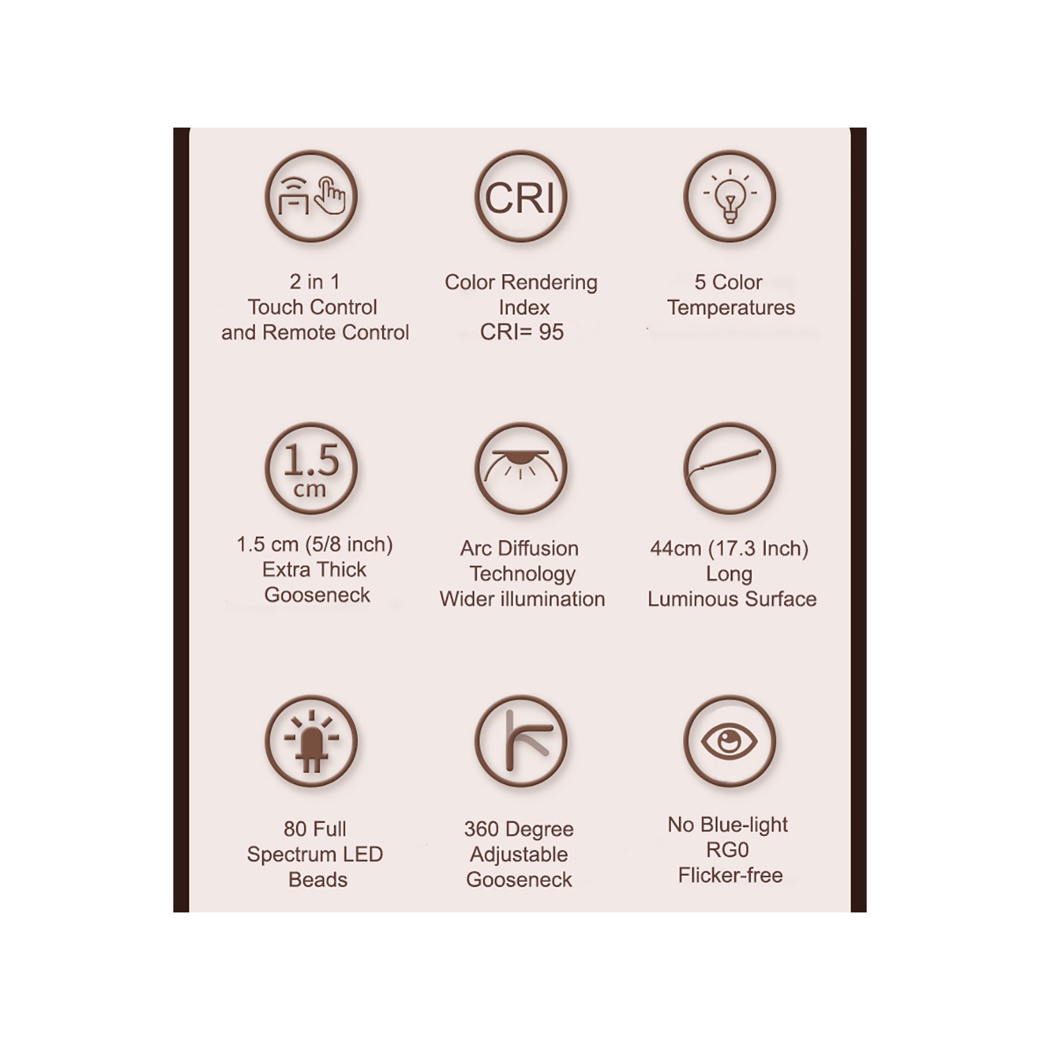 LED Floor Lamp 80 LED beads, magnetic remote control, full spectrum LED, Eye-Caring Adjustable Gooseneck Floor Lighting for Bedroom Piano Office