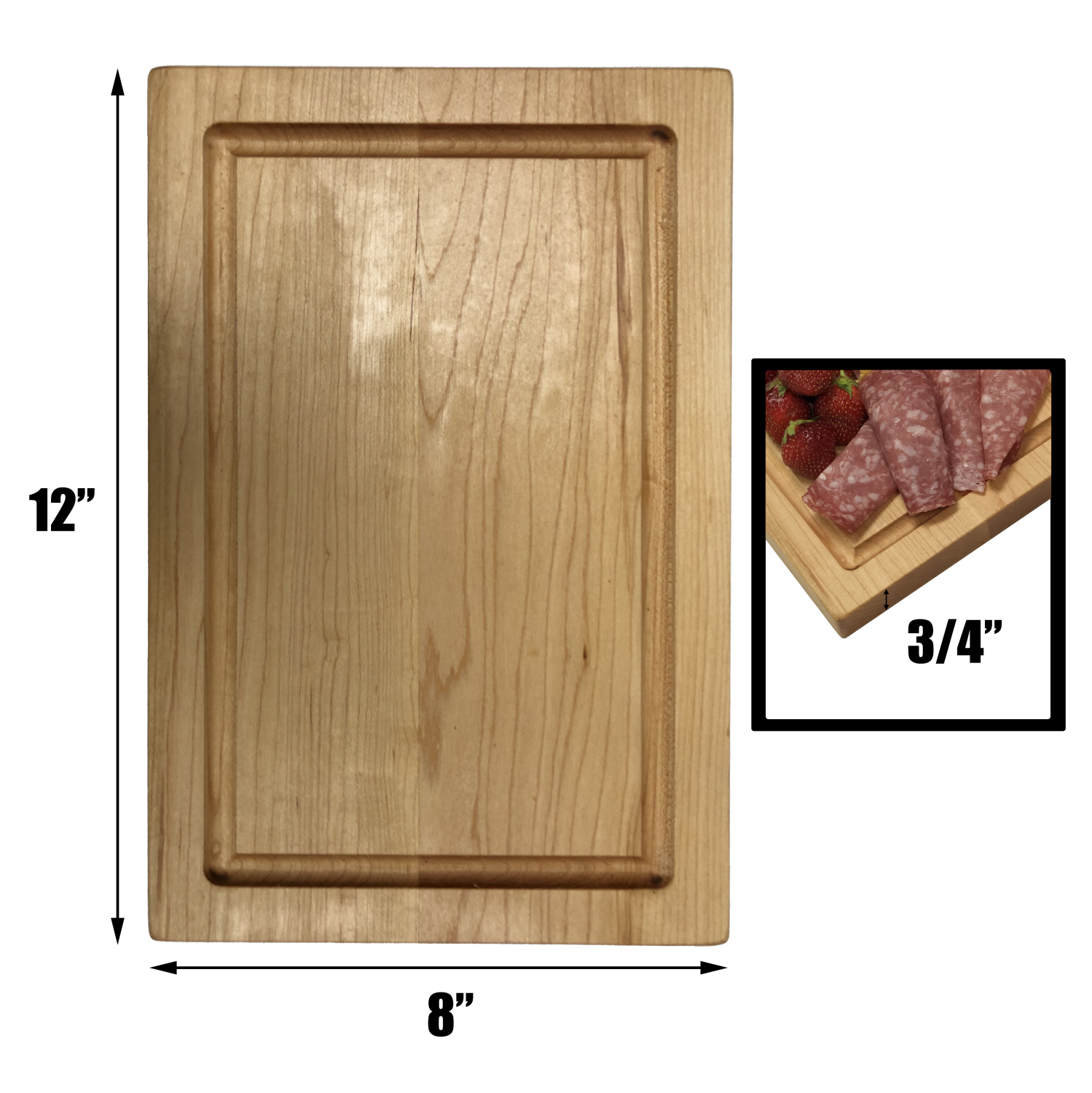 MAXTECH Maple Wood Charcuterie Server