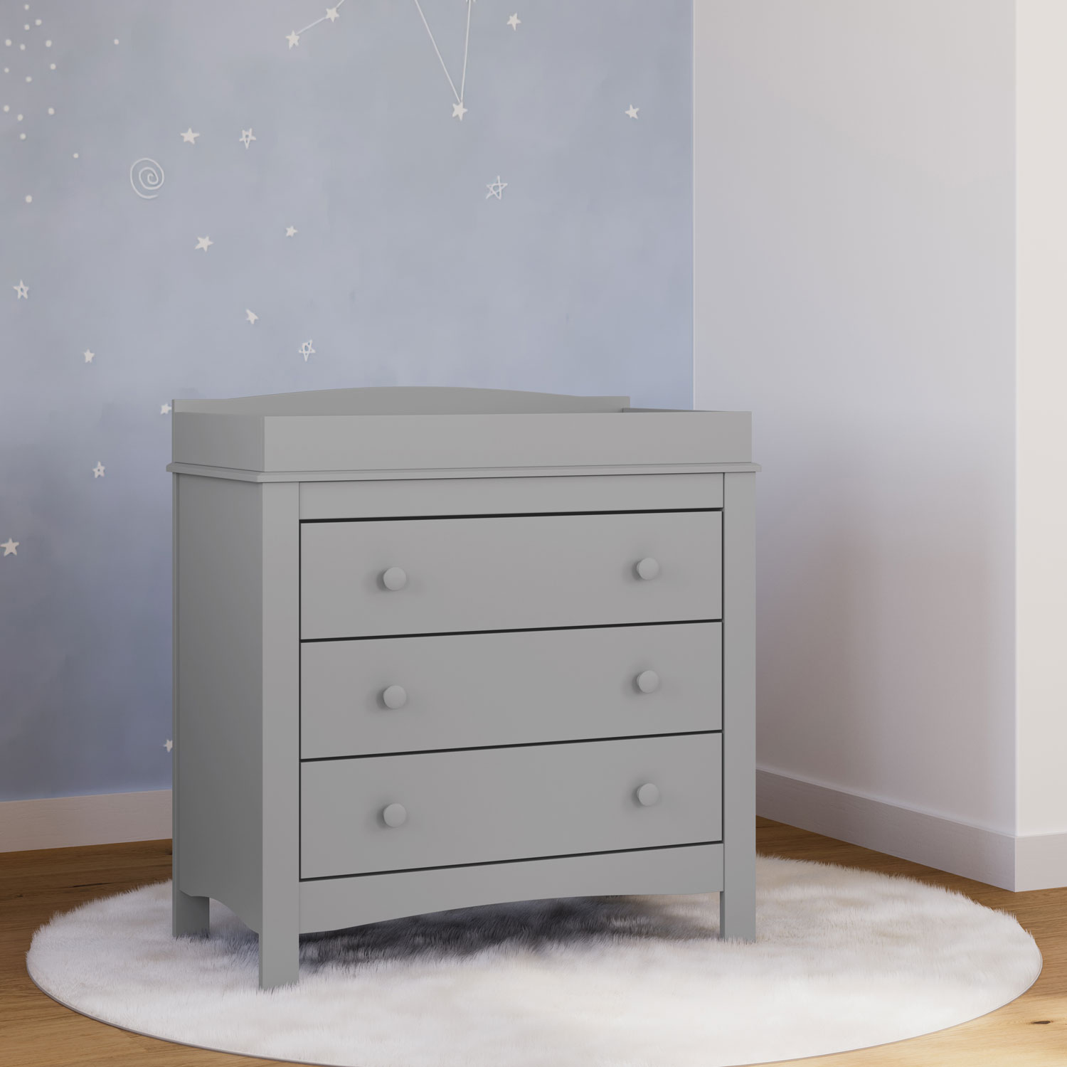 Graco Noah 3-Drawer Changing Table Chest - Pebble Grey
