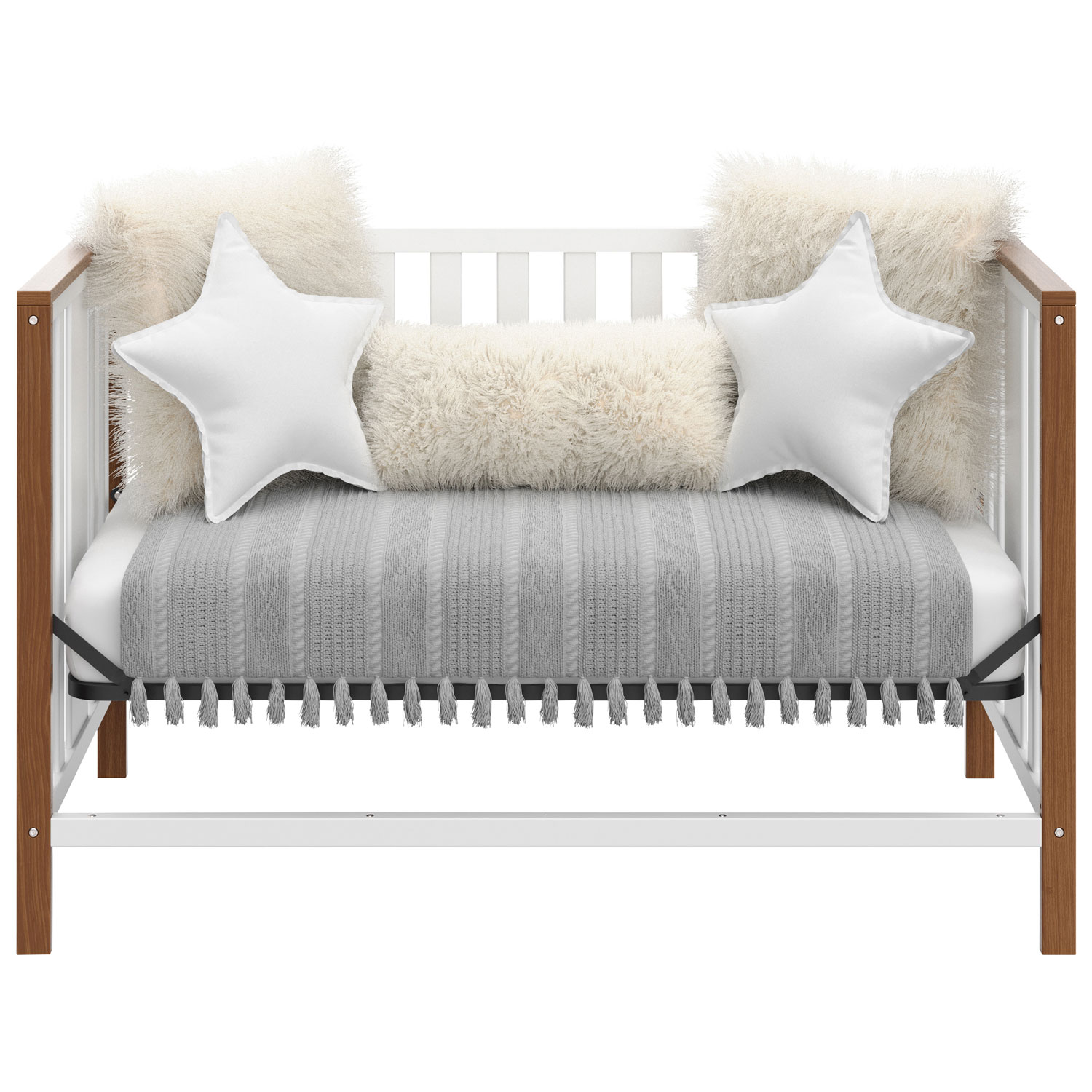 Storkcraft Modern Pacific 4-In-1 Convertible Crib - White/Vintage Driftwood