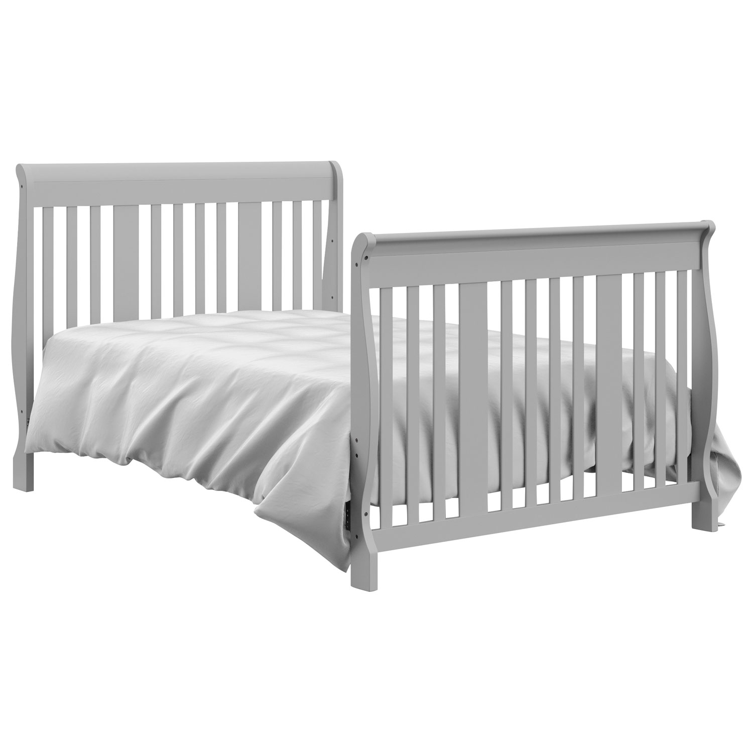 Lit de bébé transformable 4-en-1 Portofino de Storkcraft + table à langer à 3 tiroirs - Gris galet