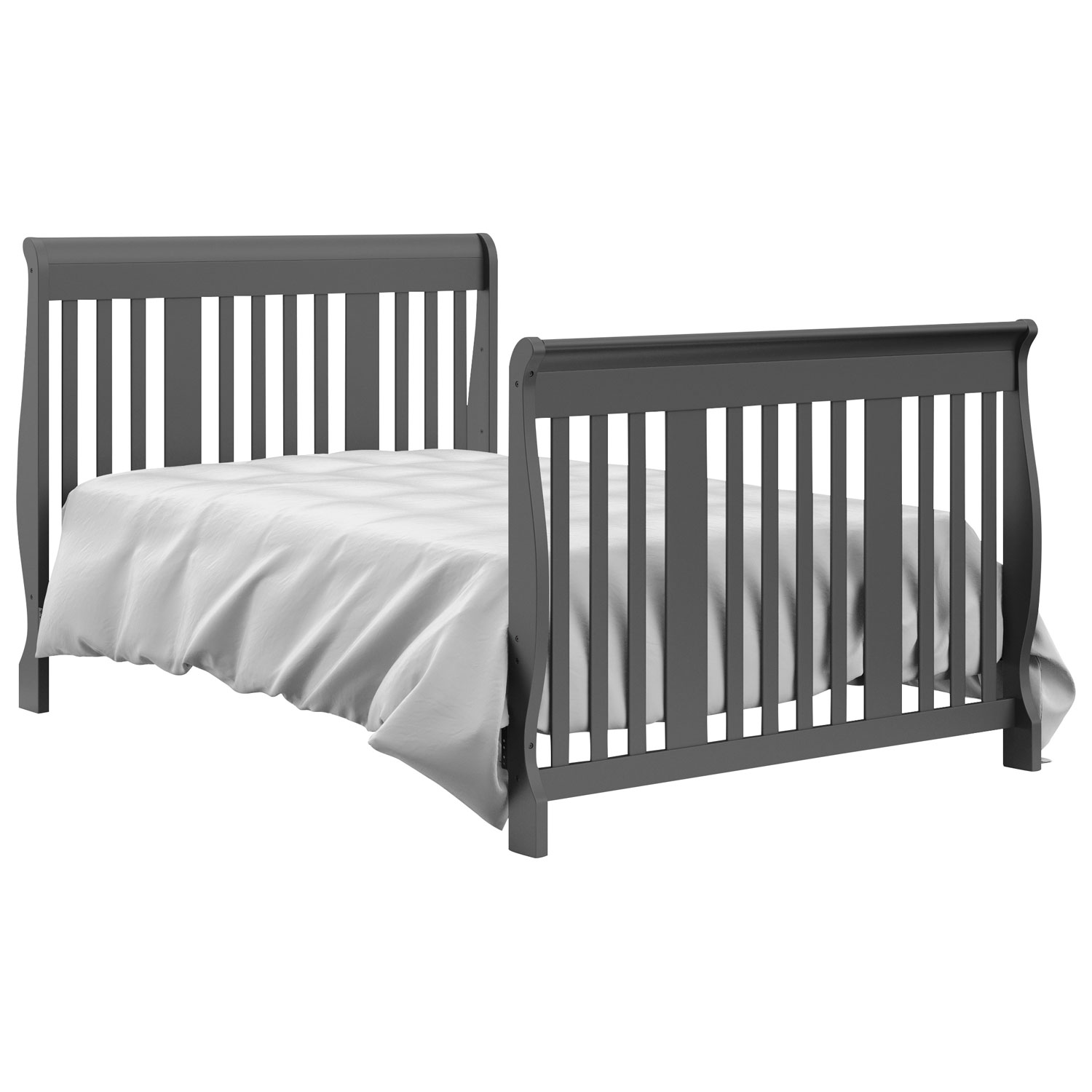 Storkcraft Portofino 4-in-1 Convertible Crib with 3-Drawer Changing Table - Grey