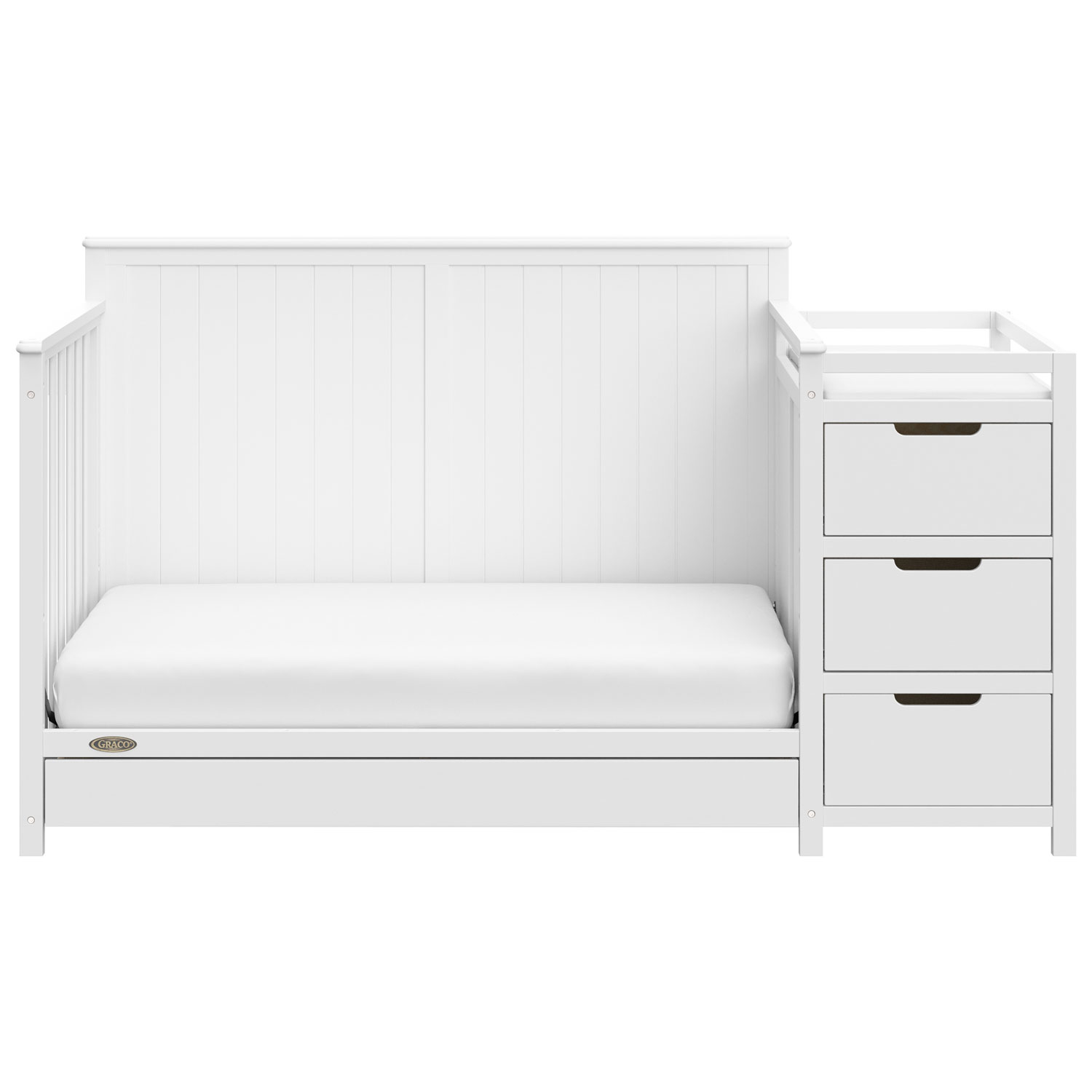 Graco Hadley 4 in 1 Convertible Crib with 3 Drawer Changing Table White Best Buy Canada