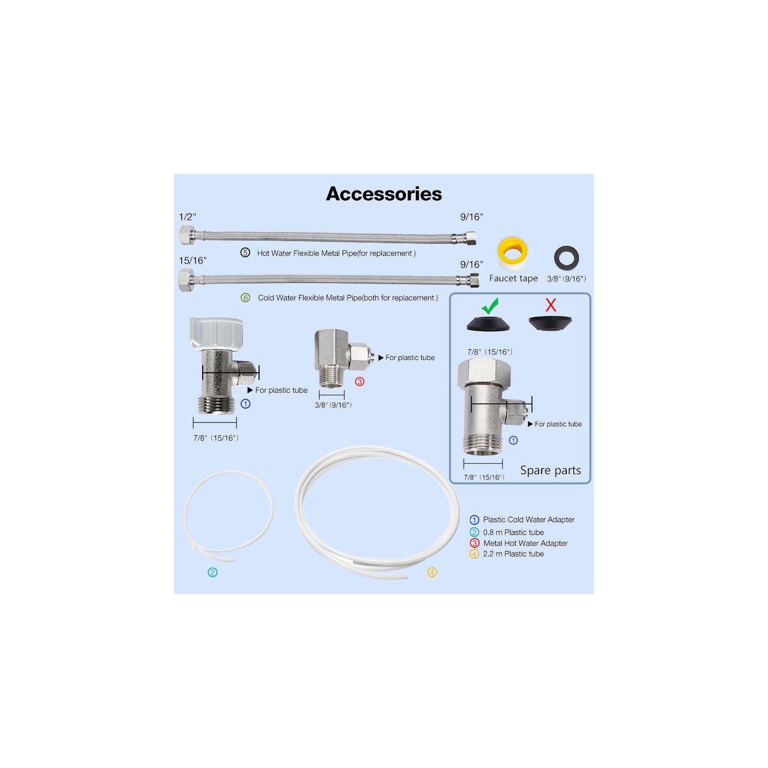 Hot and Cold Water Toilet Bidet, Self Cleaning Dual Nozzle Non-Electric Mechanical Bidet Toilet Attachment with Adjustable Water Pressure and