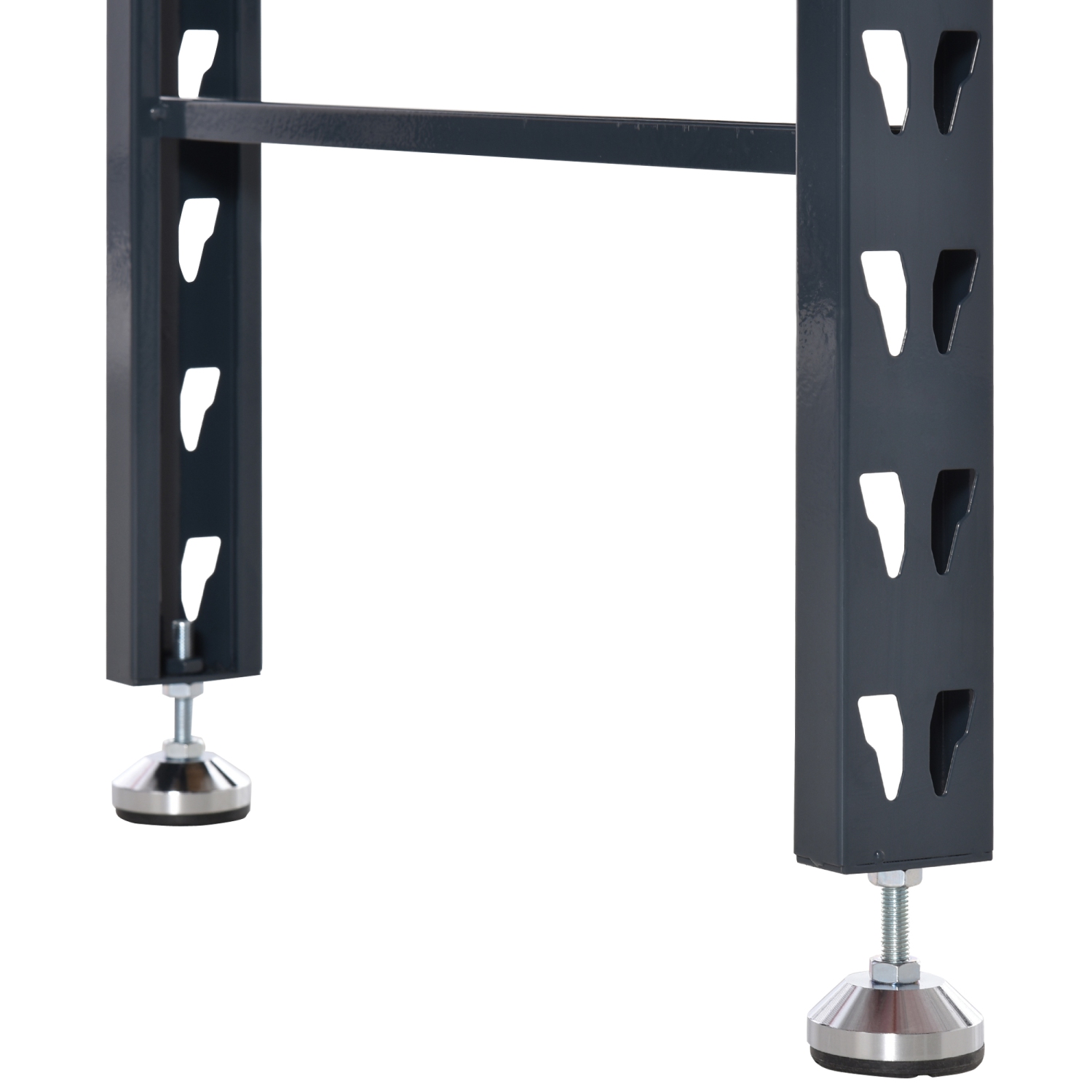 HOMCOM 45" Work Bench Table, Heavy Duty Workbench, Rubber Wood Tabletop Workstation with Four Adjustable Foot Pads, Weight Capacity 1100 Lbs for