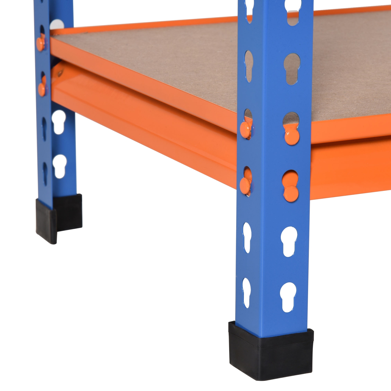 HOMCOM – Étagère de garage robuste à 5 niveaux, étagère en métal avec tablettes réglables, cadre en métal, 31 x 5 x 71,75 po, capacité