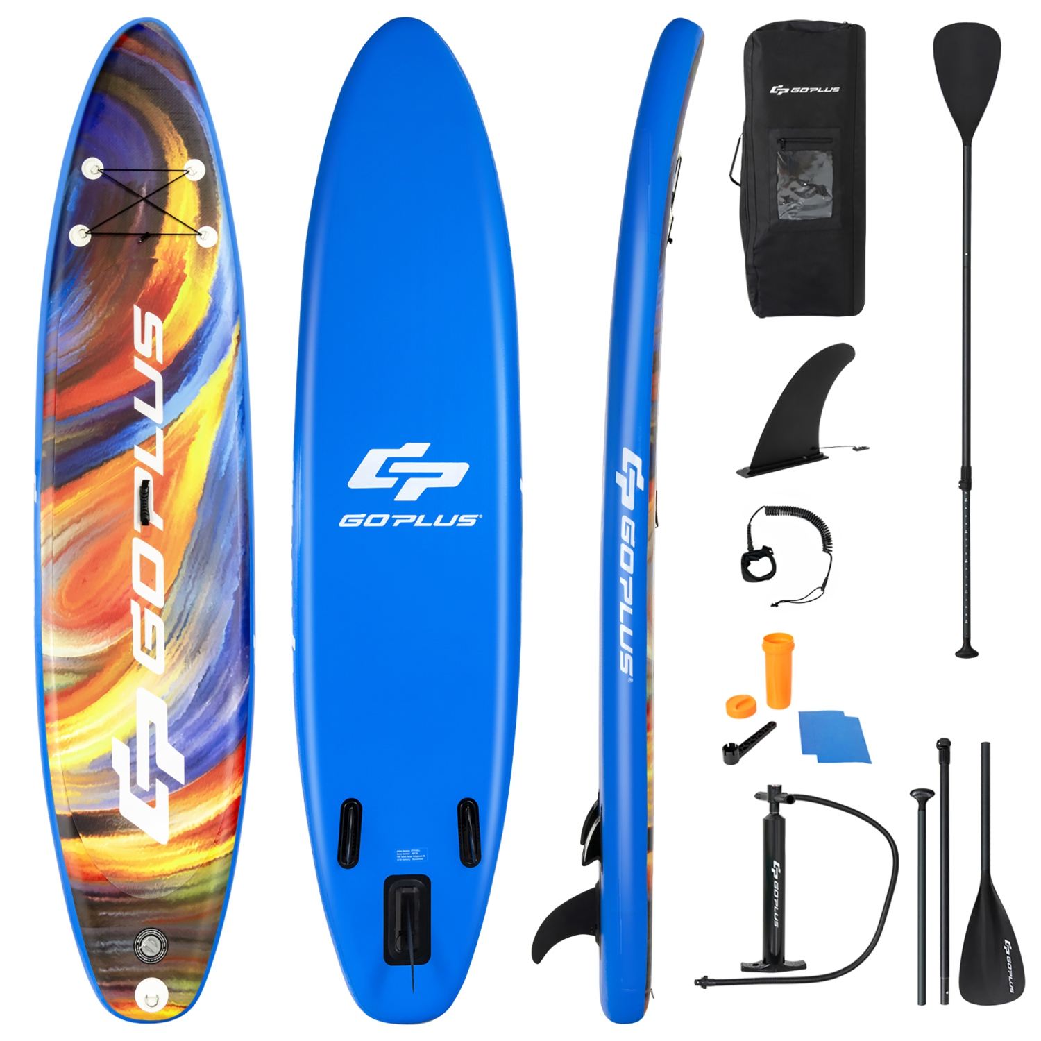 Goplus 10.5'\11' Inflatable Stand Up Paddle Board SUP Surfboard W/ Aluminum Paddle