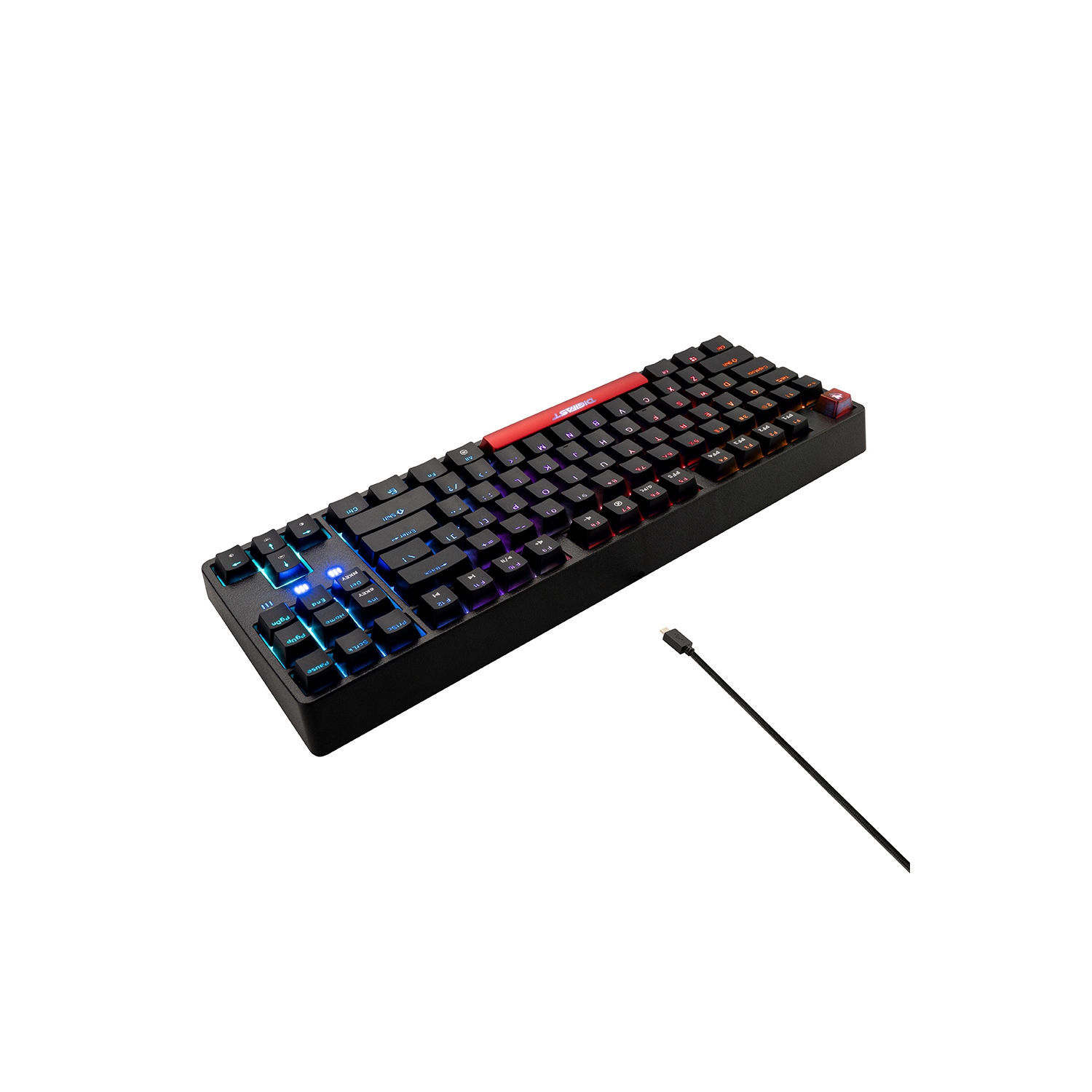 DIGIFAST Mechanical RGB Tenkeyless Gaming Chronus Series Keyboard with Cherry MX Blue Switches