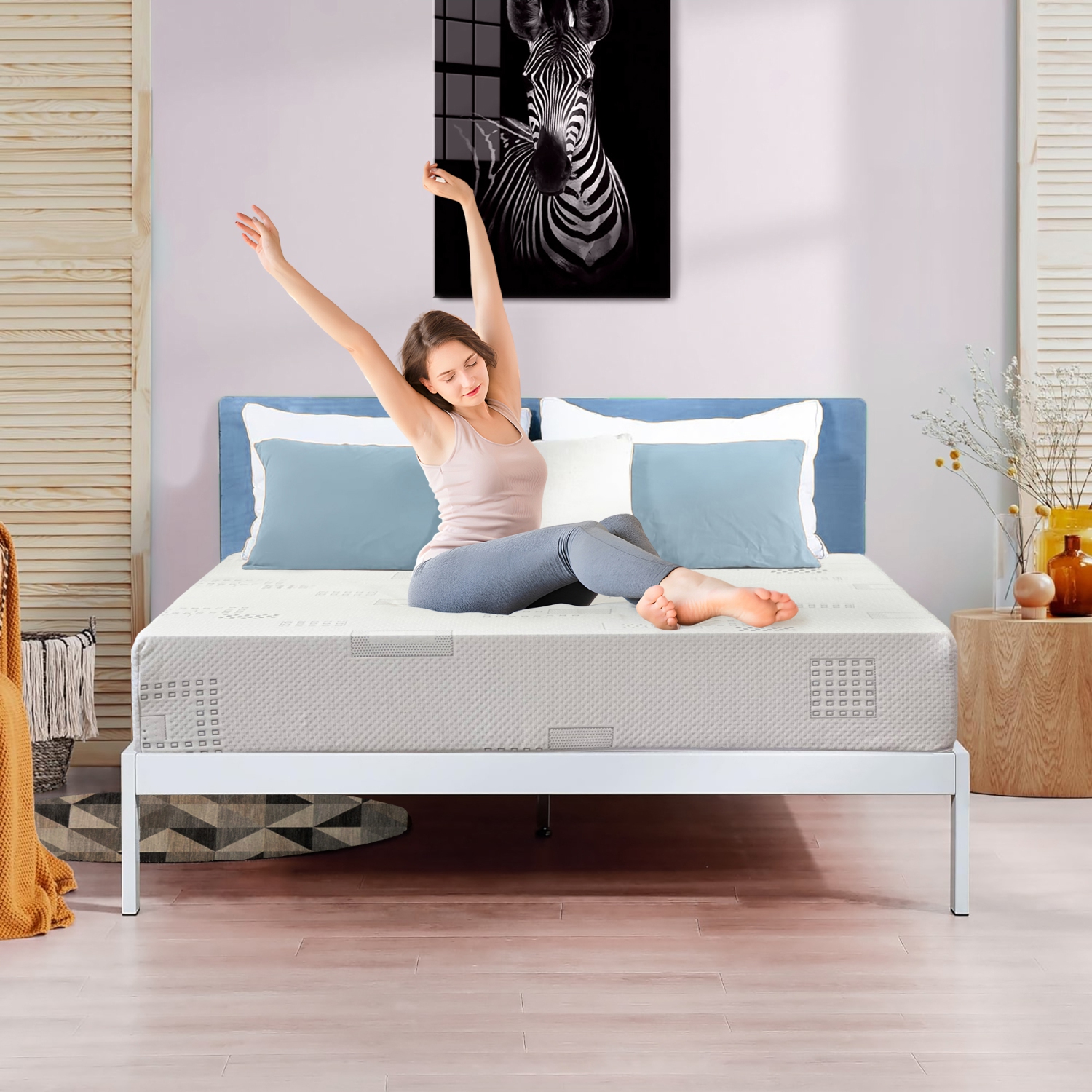 ViscoLogic Blossom Reversible Foam Mattress (Twin Size) CertiPUR-US® Certified Foam