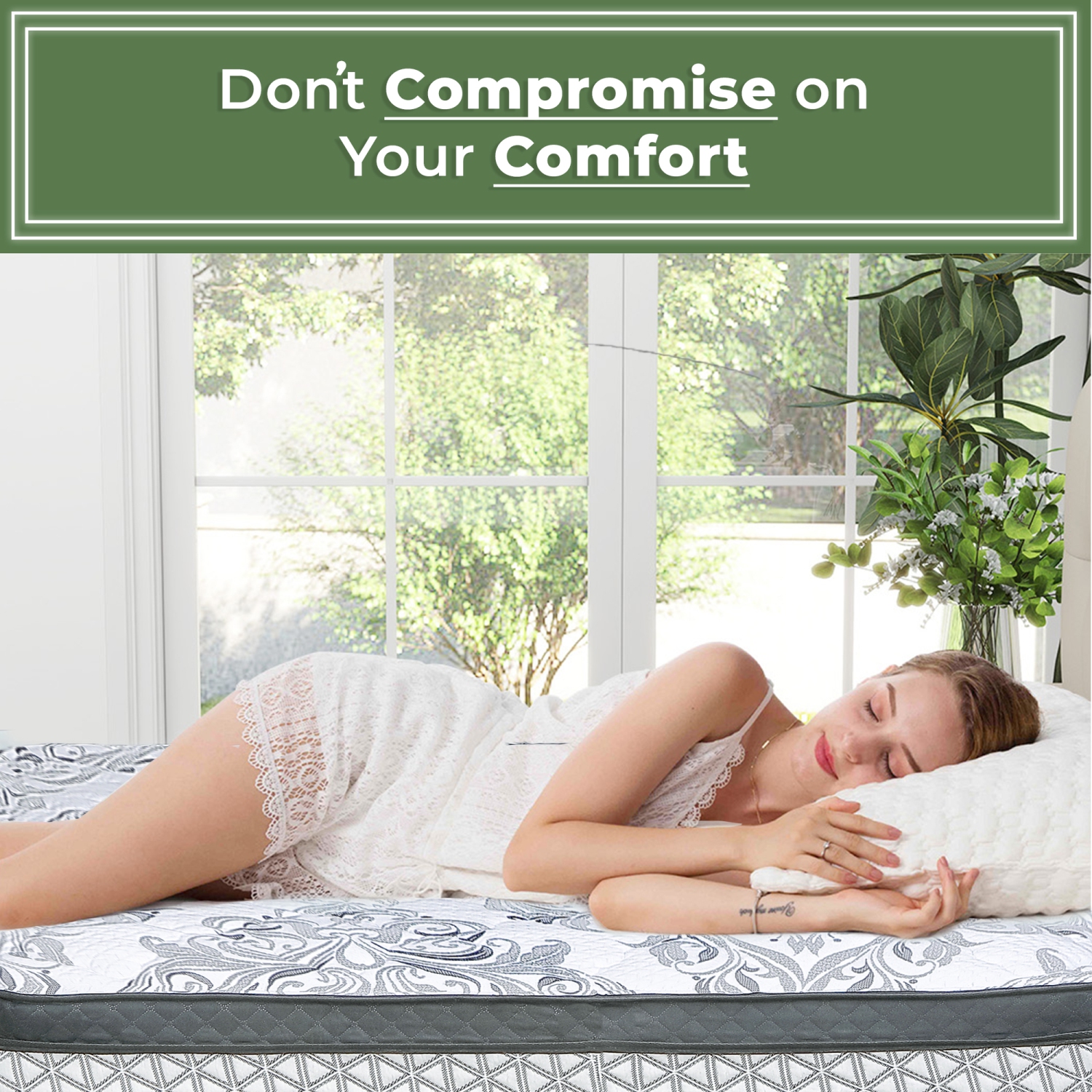 ViscoLogic Hamilton [ Made in Canada ] 11" Orthopedic 5-Zone Pocket Coil Foam Encased Euro Top Eco-Friendly Hybrid Mattress - Twin / Single Size