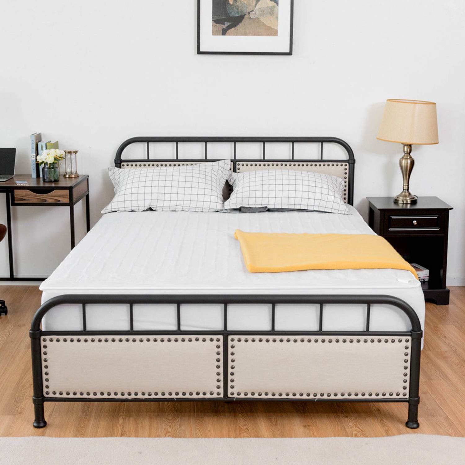 Costway Electric Heated Mattress Pad Safe 8 Temperature 10h Timer