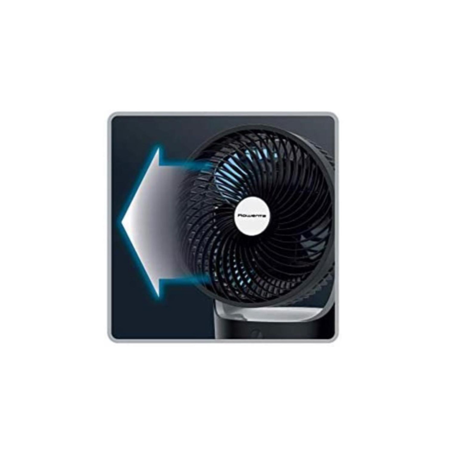 Ventilateur oscillant compact Force Air 360 de Rowenta - Noir